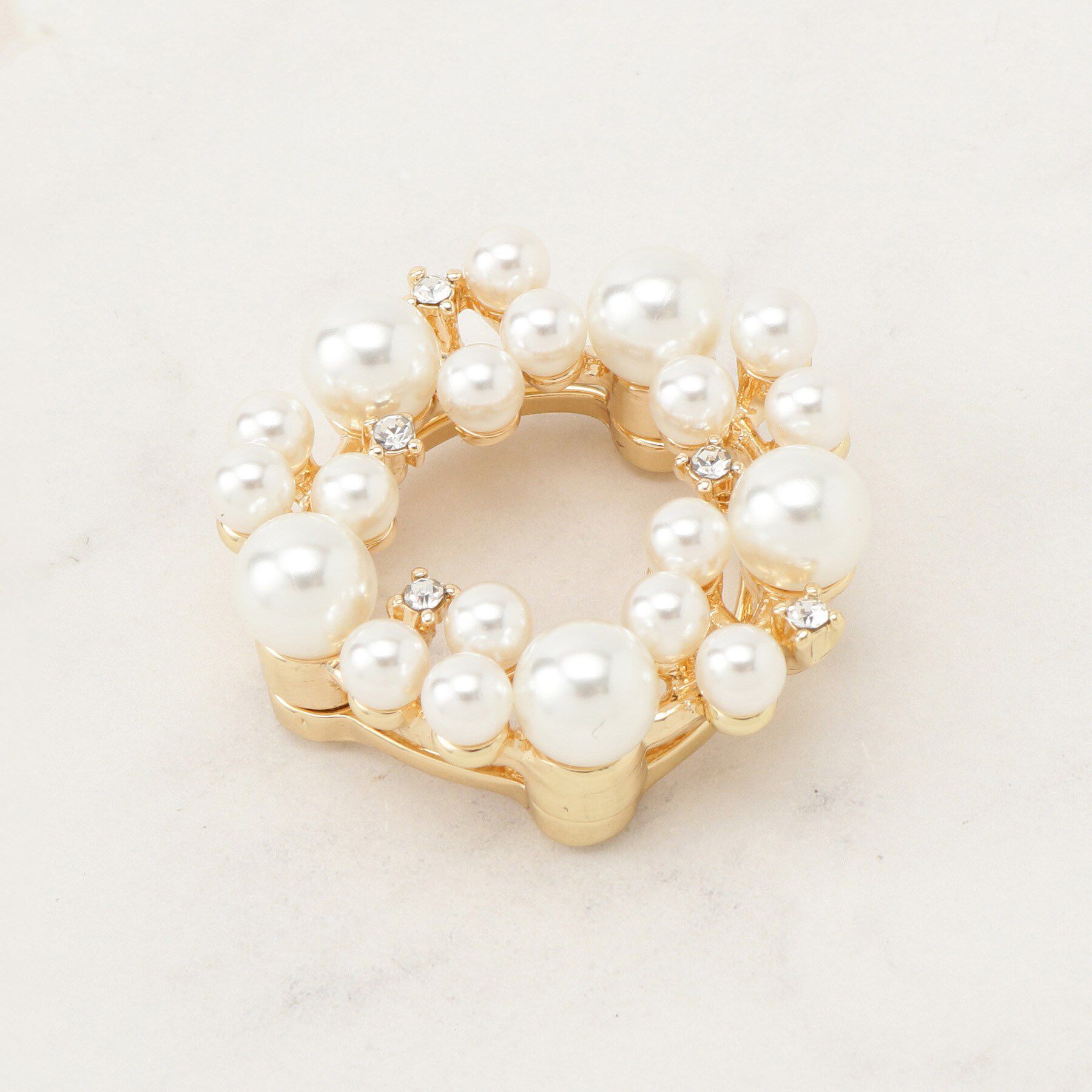 grove「マグネットラウンドブローチ」|ブローチ・コサージュ|