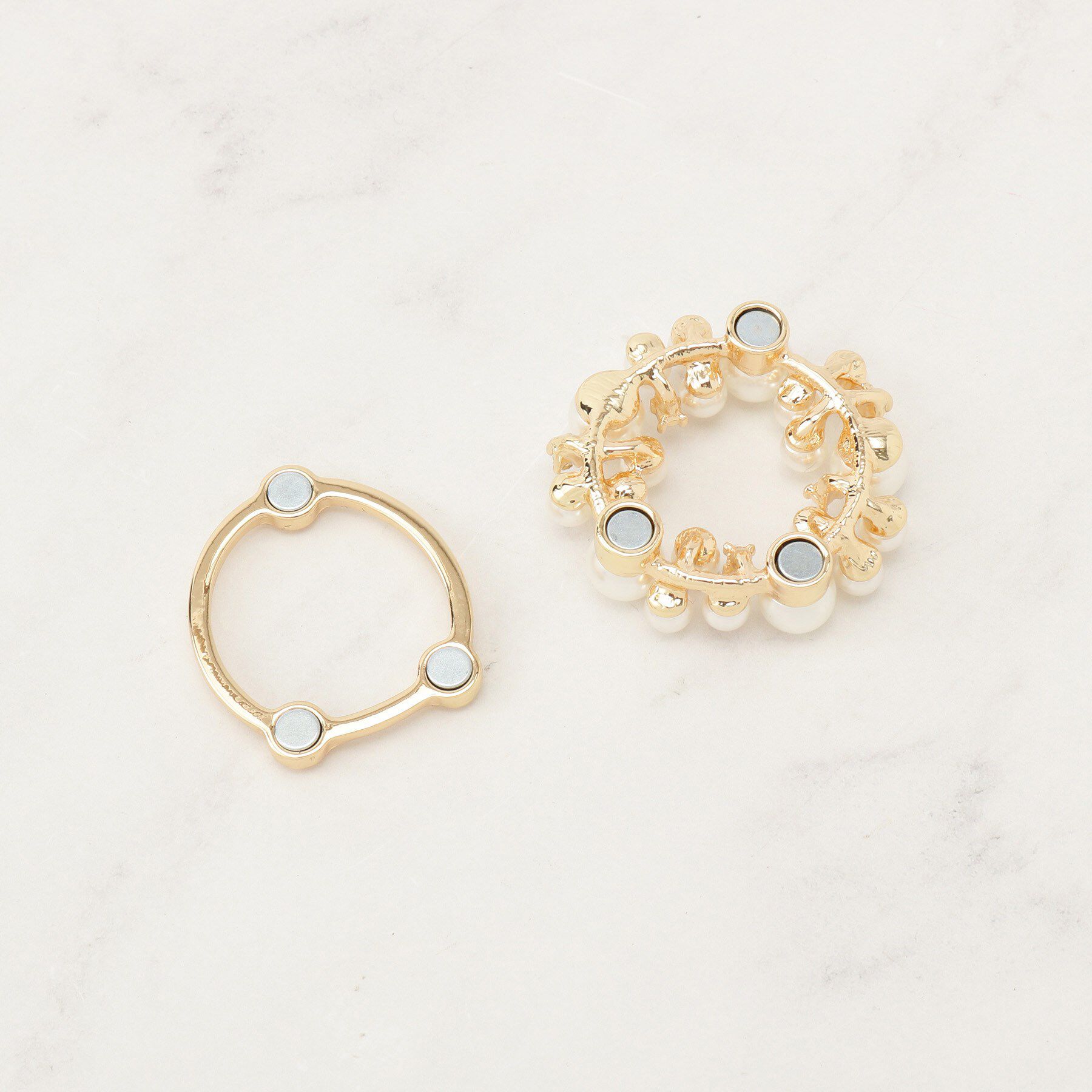 grove「マグネットラウンドブローチ」|ブローチ・コサージュ|