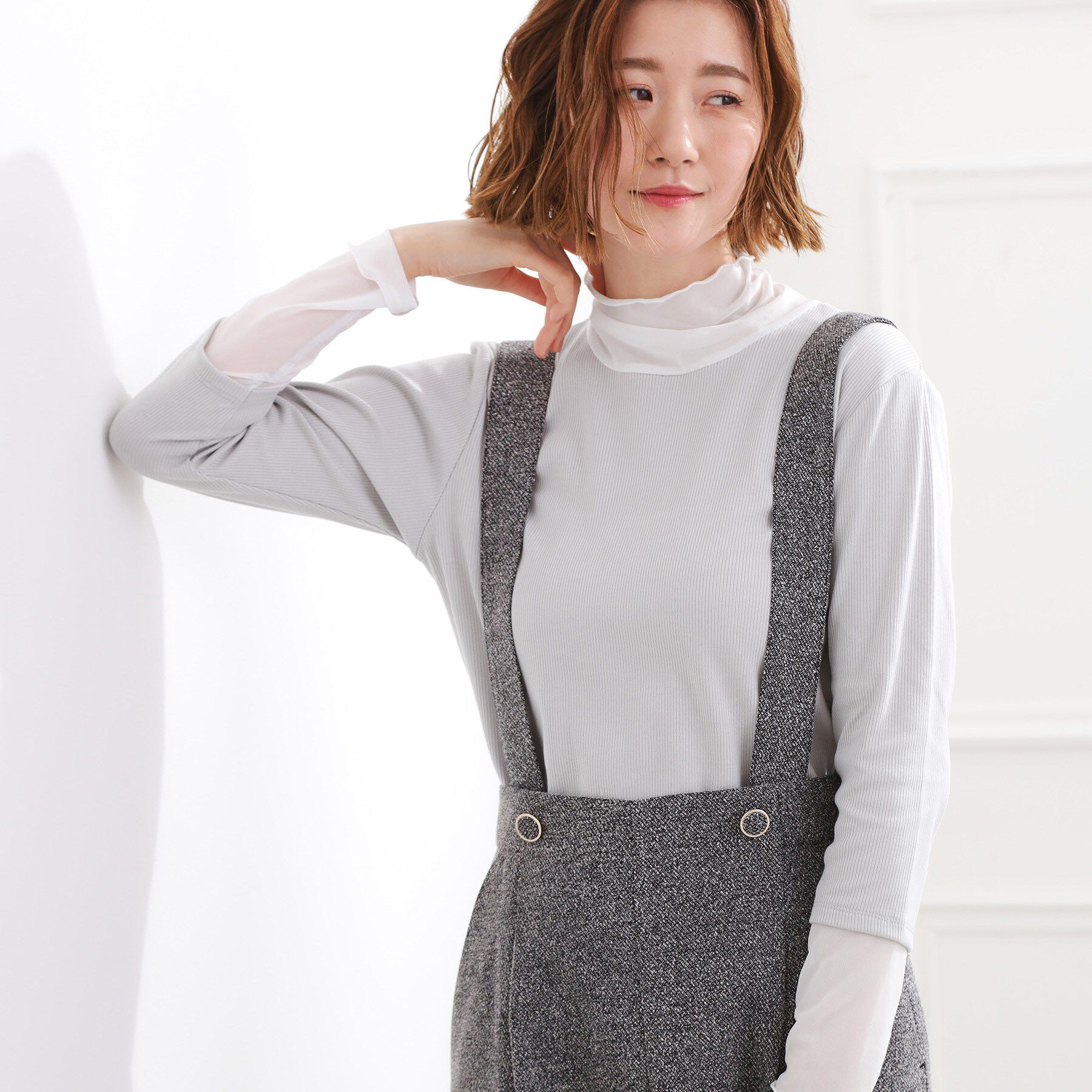 grove「シアー切替ハイネックプルオーバー」|Tシャツ・カットソー|