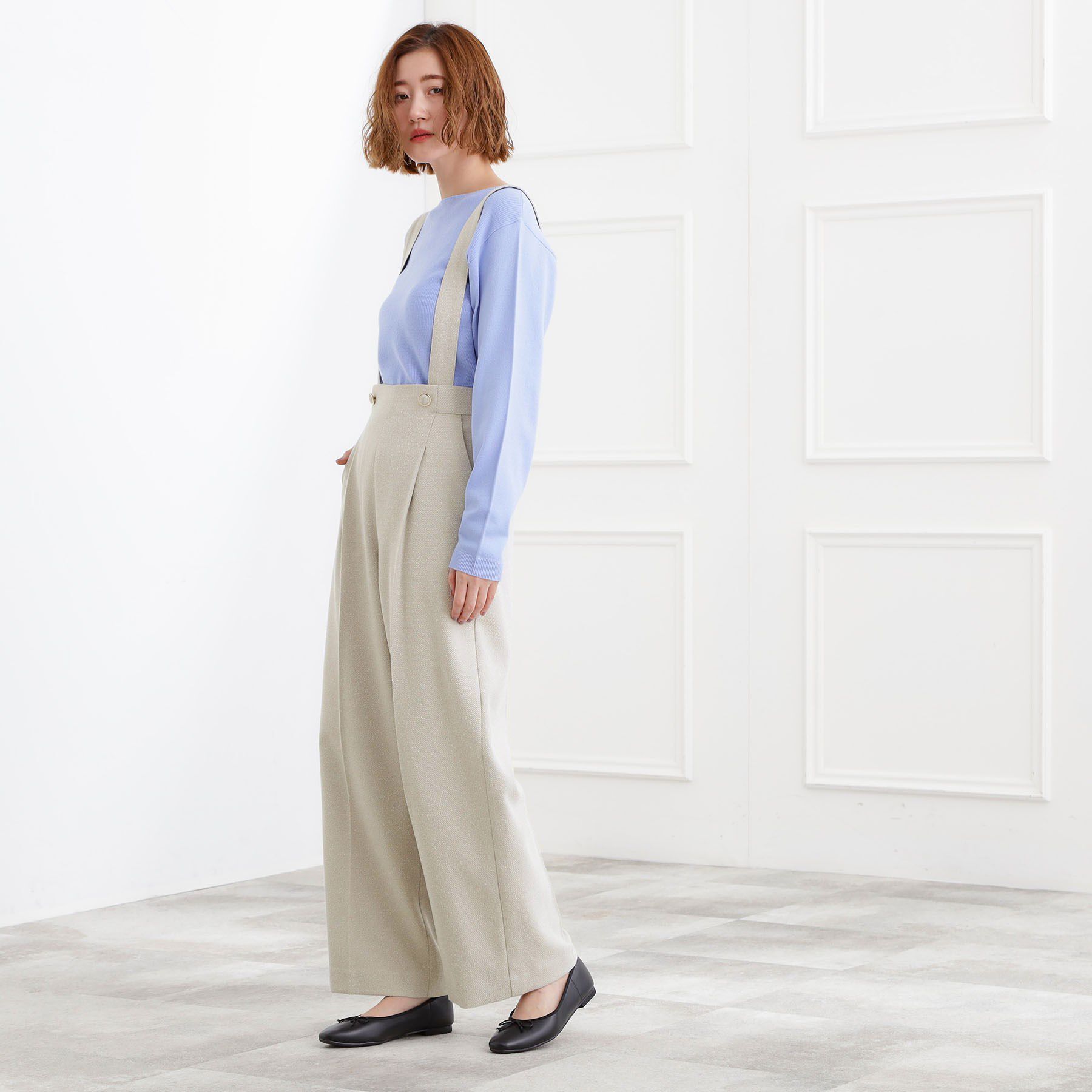 grove「ショルダーストラップツイードパンツ」|その他|