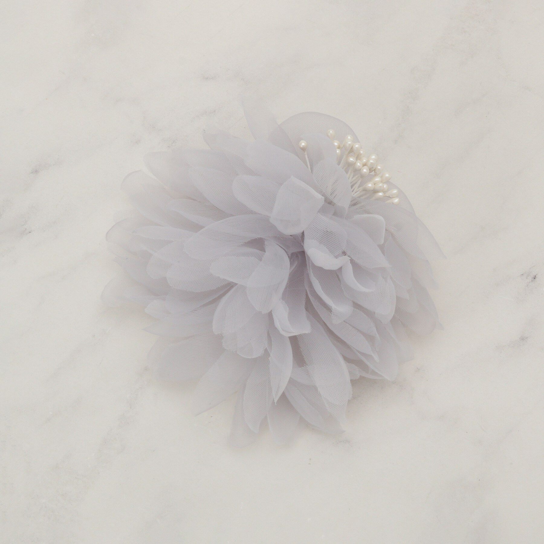 grove「シフォンコサージュ」|ブローチ・コサージュ|グレー(012)