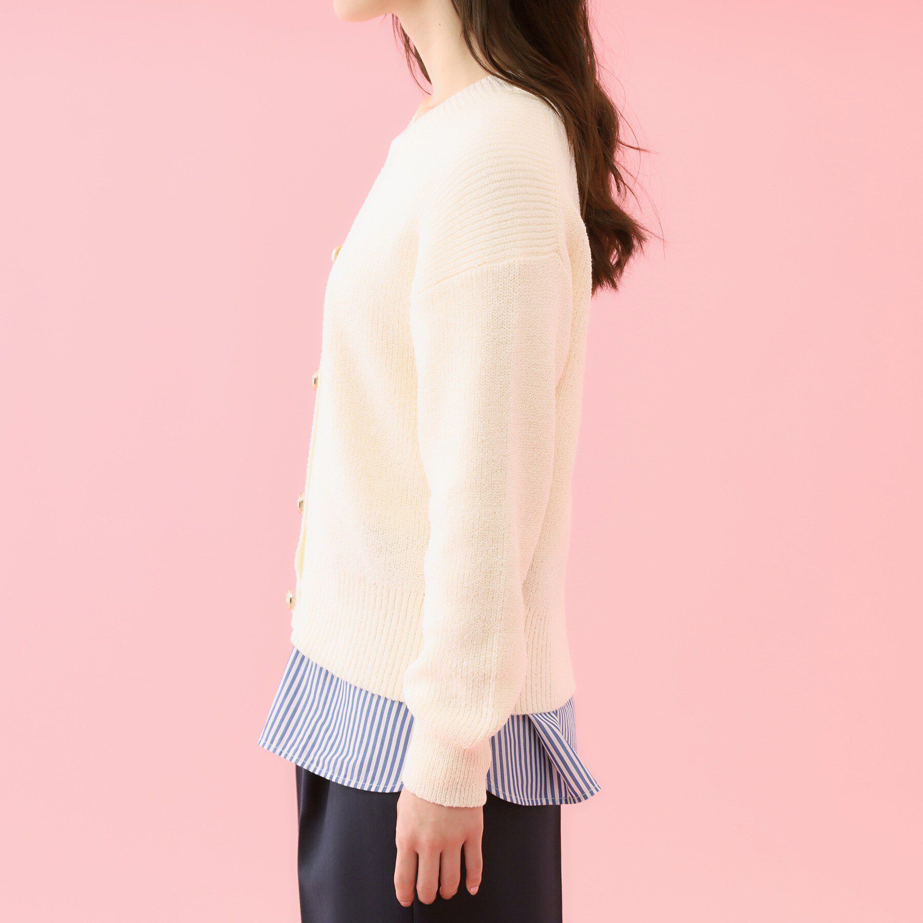 grove「【コラボITEM】Philly Chocolate ブークレカーディガン」|カーディガン|