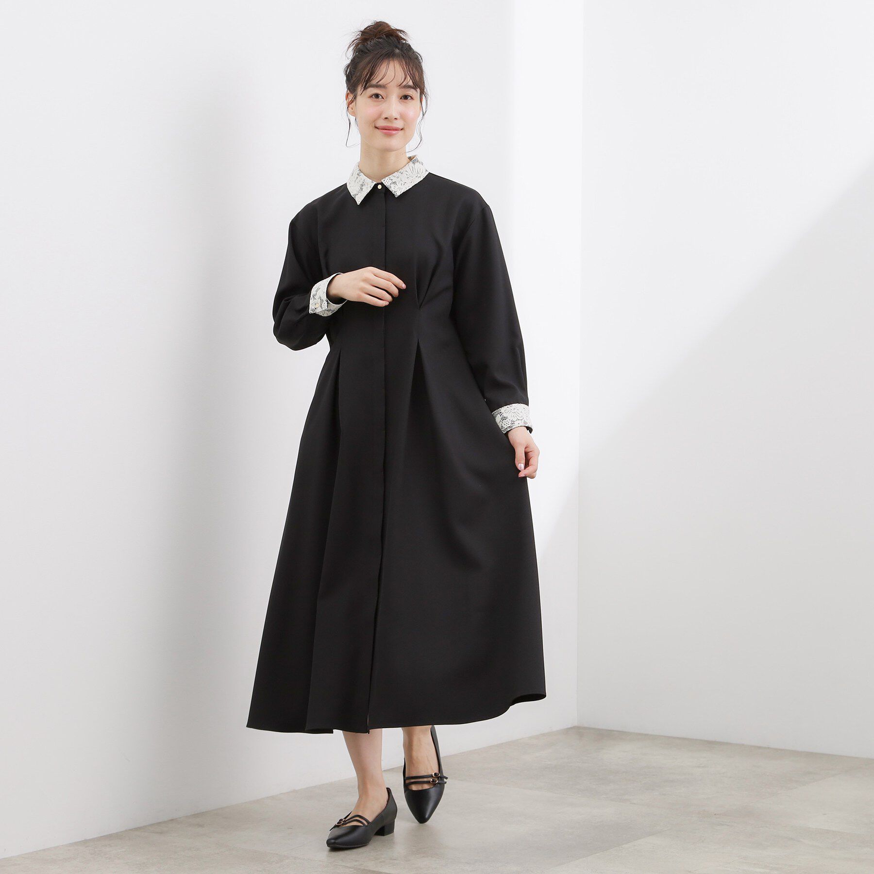 grove「晴れの日にも映える、品よく華やかなシャツワンピース」|ワンピース|