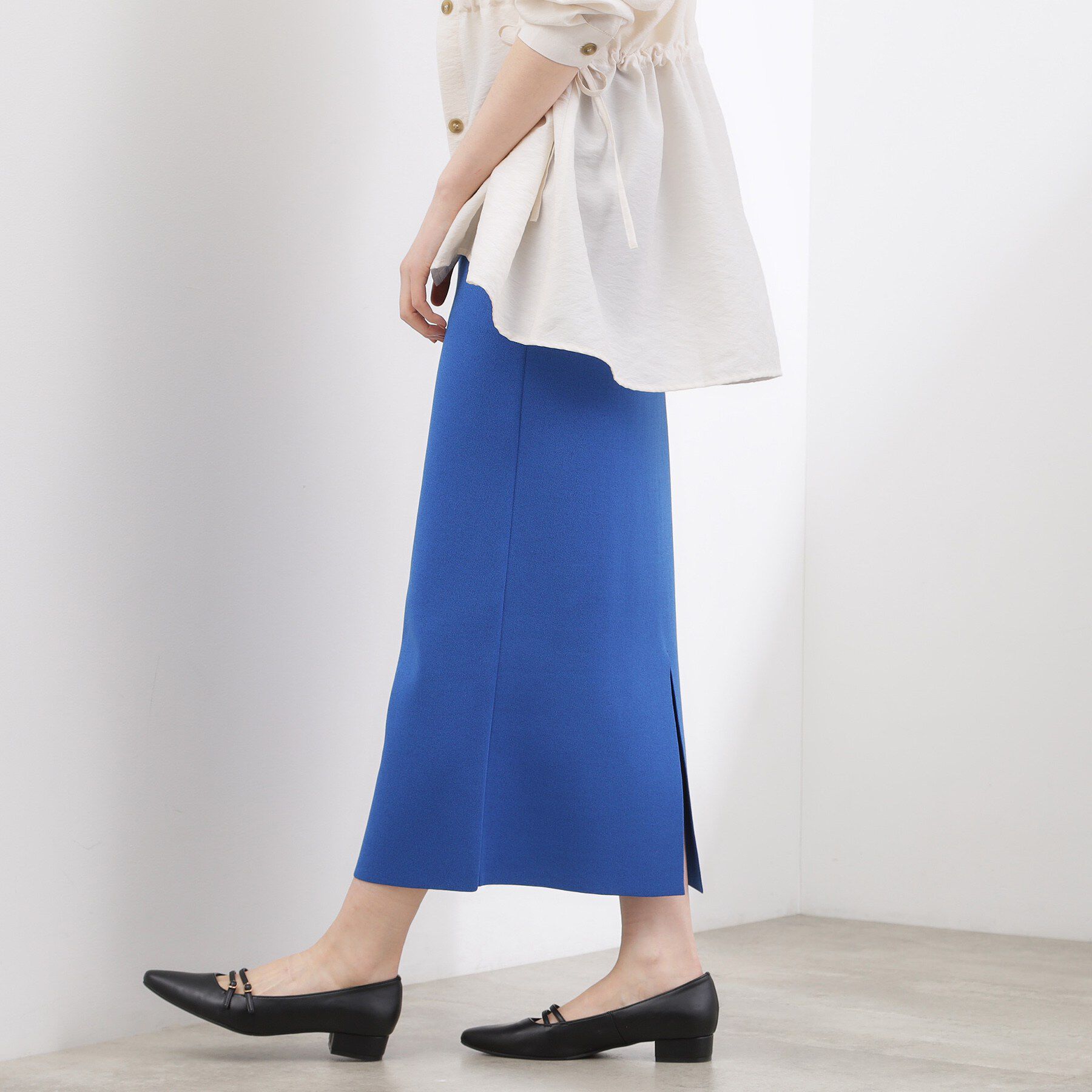 grove「【貴島明日香さん着用】洗濯機で洗えるニットナロースカート」|スカート|