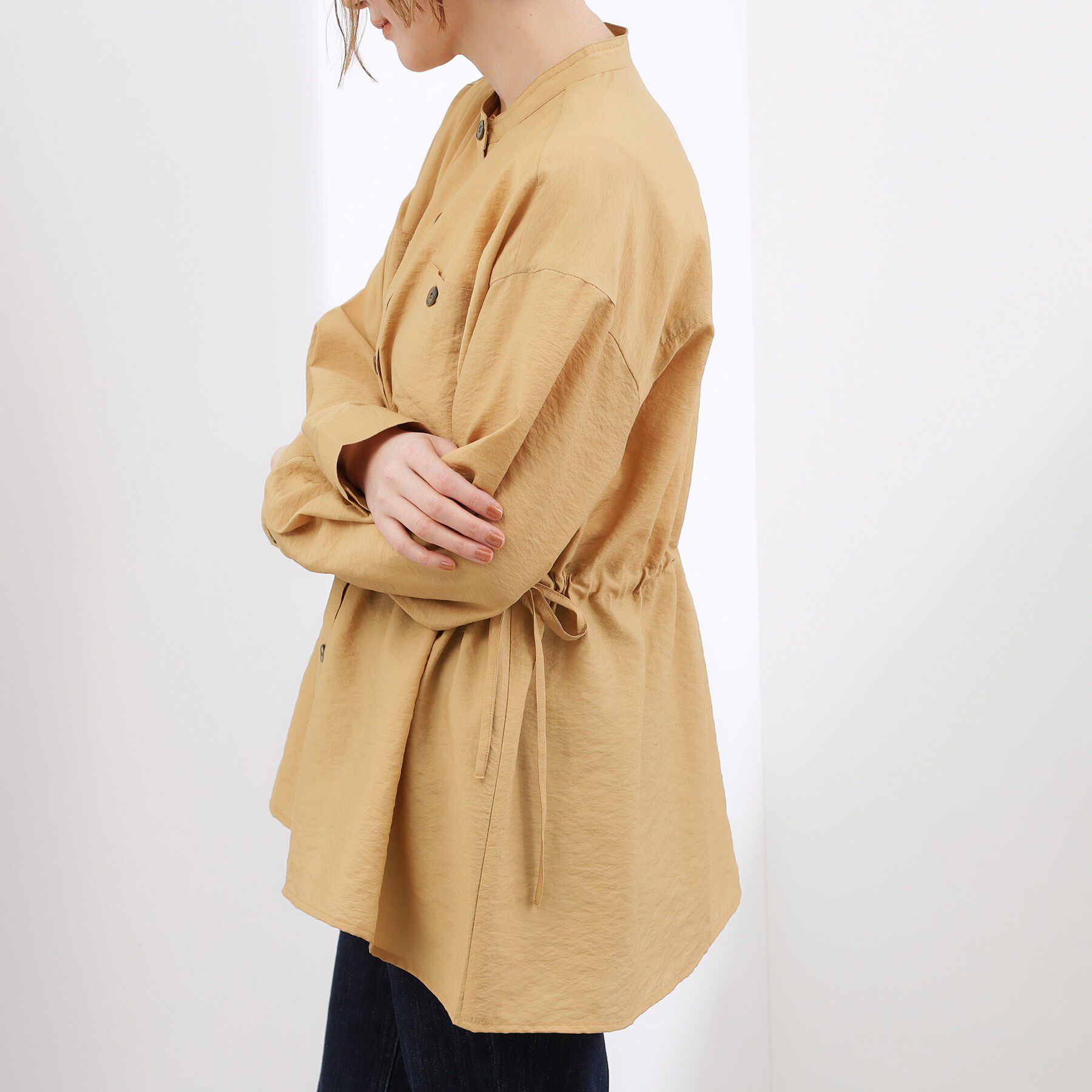 grove「【貴島明日香さん着用/体型カバー】洗えるシアーサファリシャツジャケット」|シャツ・ブラウス|