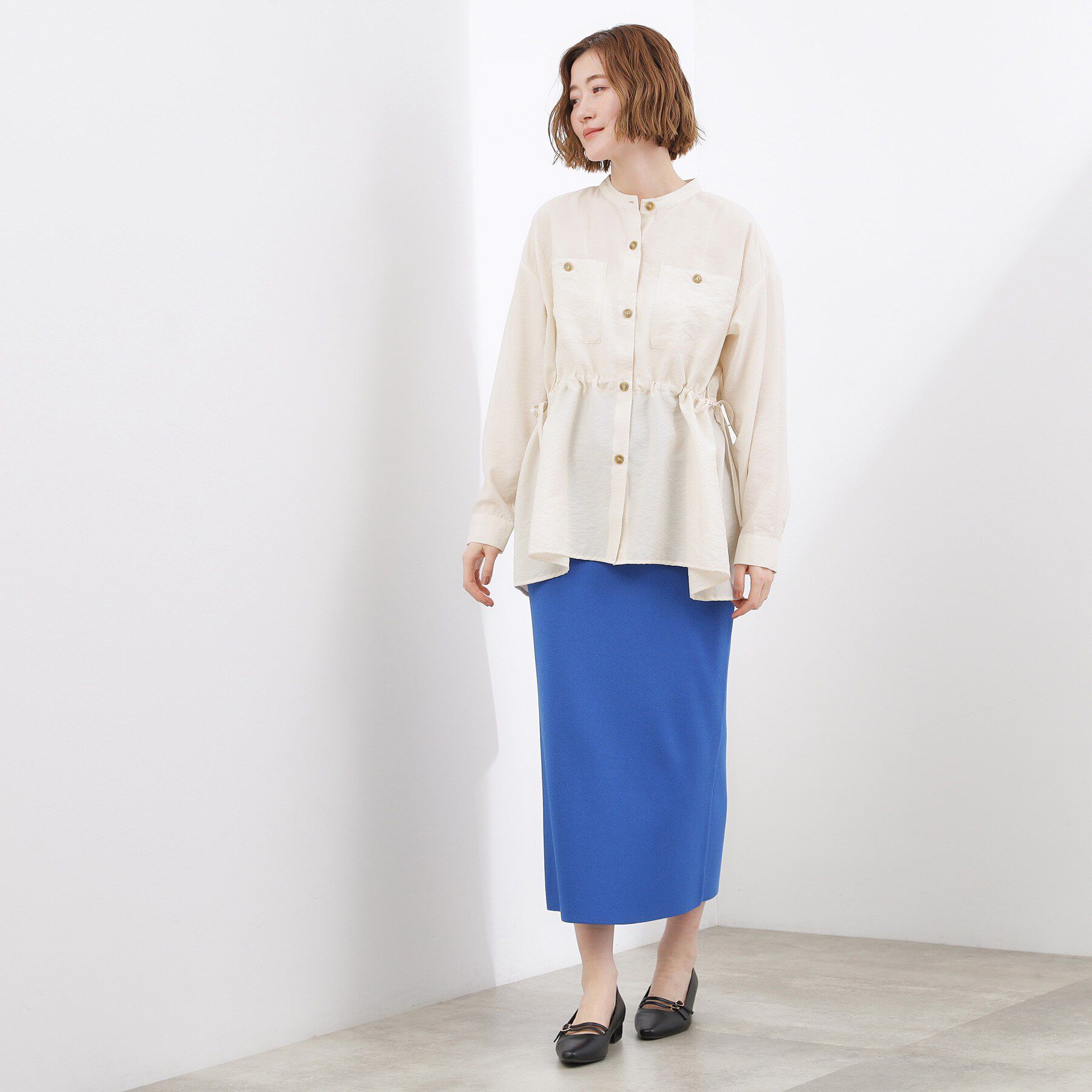 grove「【貴島明日香さん着用/体型カバー】洗えるシアーサファリシャツジャケット」|シャツ・ブラウス|