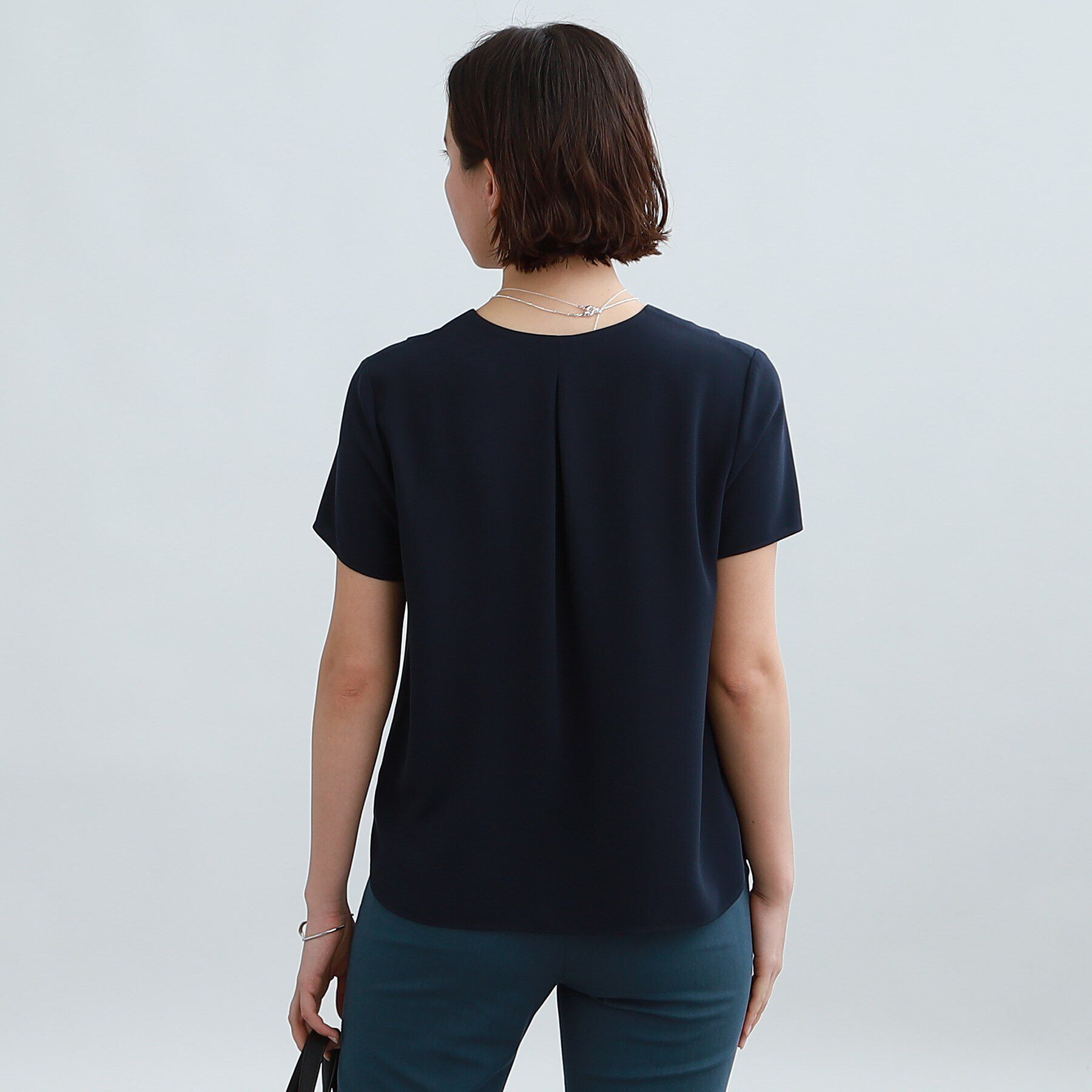 INDIVI「【洗える/通勤/UVケア/接触冷感】タックブラウス」|シャツ・ブラウス|