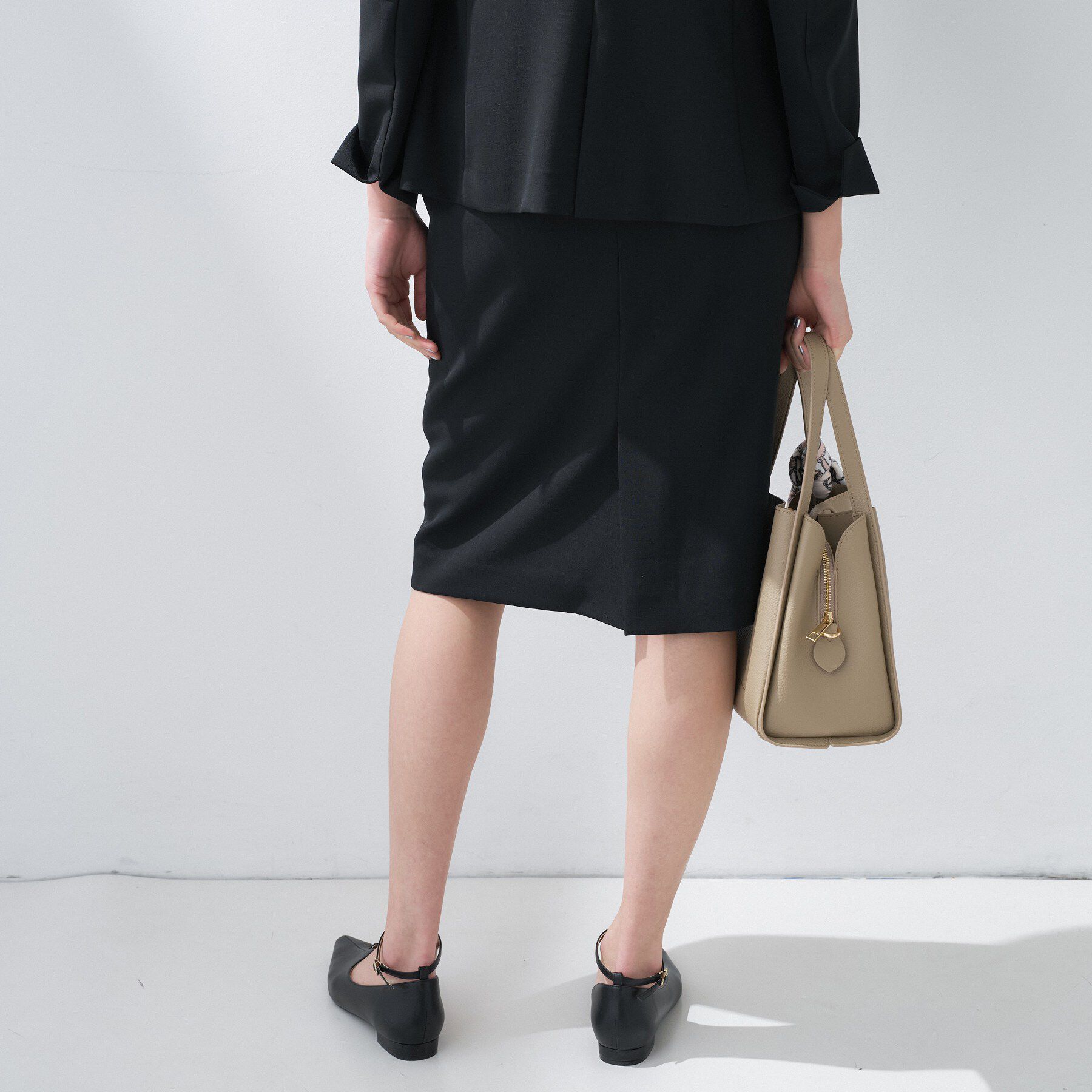 INDIVI「【定番スーツ／UVケア／イージーケア／洗える】ウール調ストレートスカート」|スーツ|