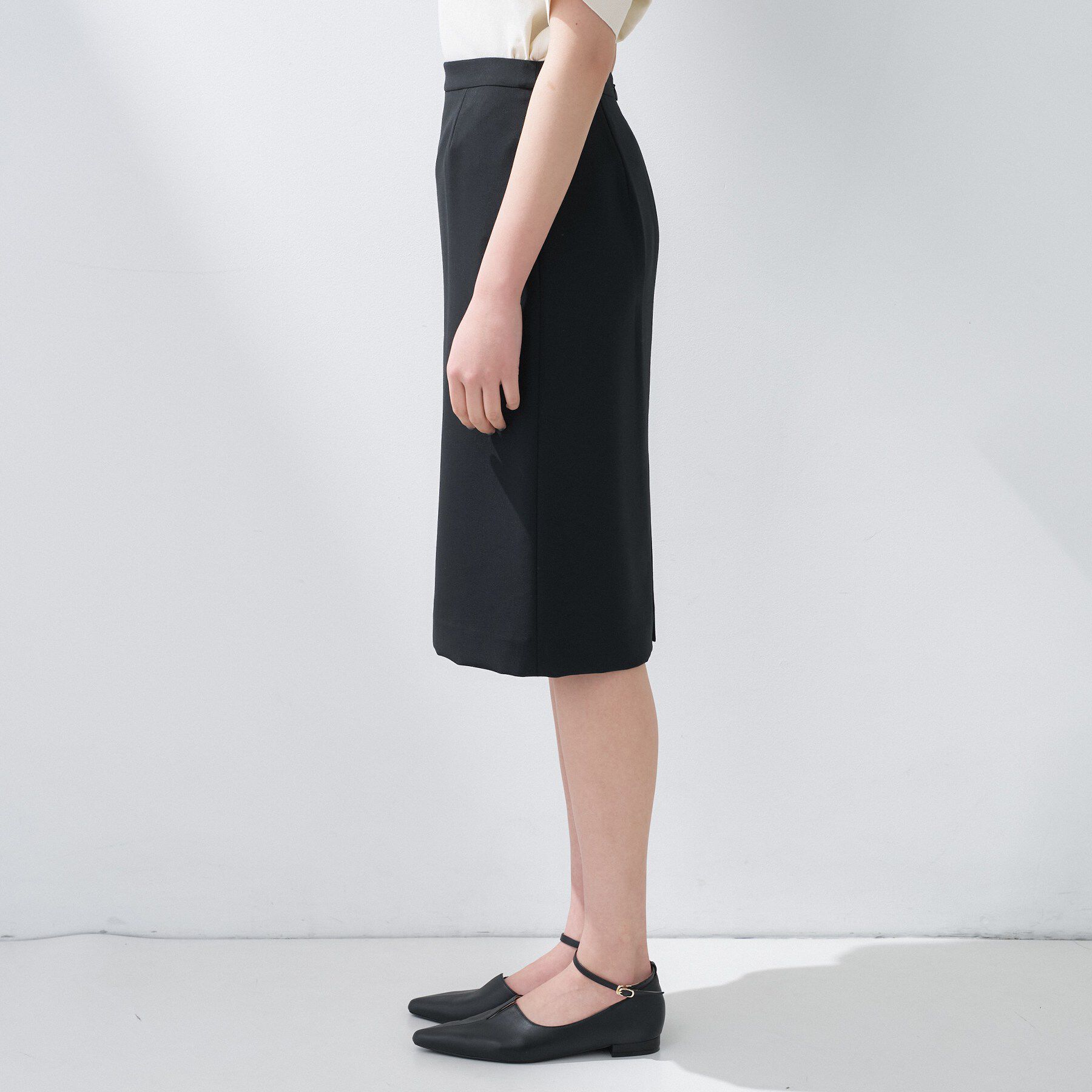 INDIVI「【定番スーツ／UVケア／イージーケア／洗える】ウール調ストレートスカート」|スーツ|
