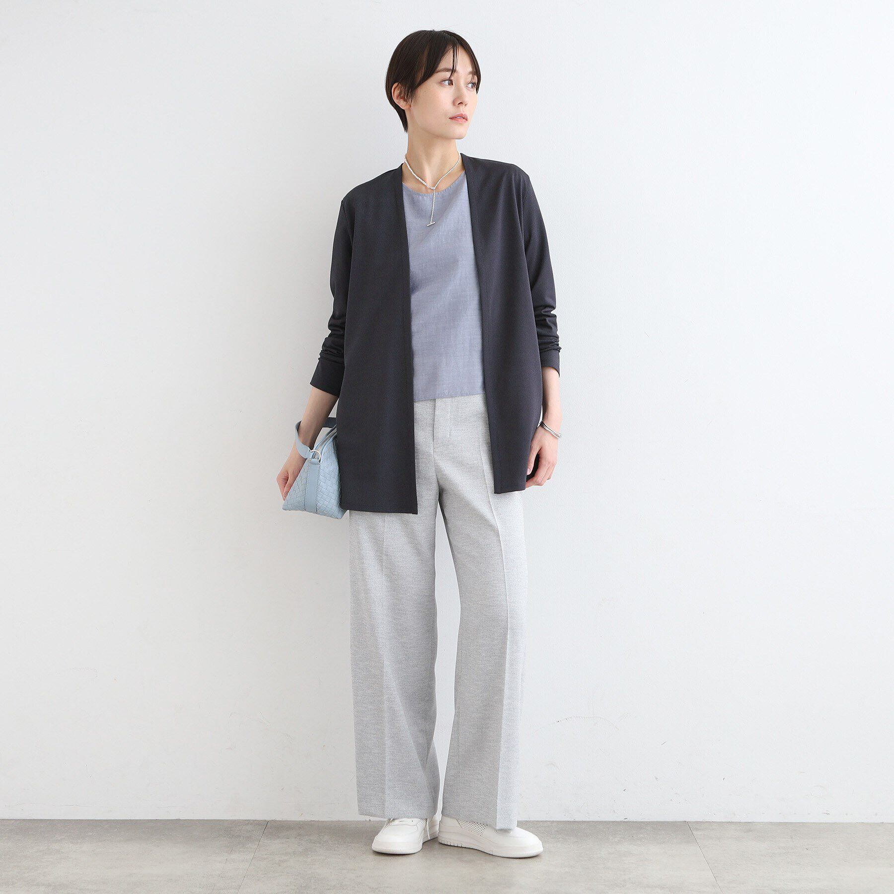 INDIVI「【洗える／UVケア／接触冷感】ドライタッチ着流しジャージカーディガン」|カーディガン|