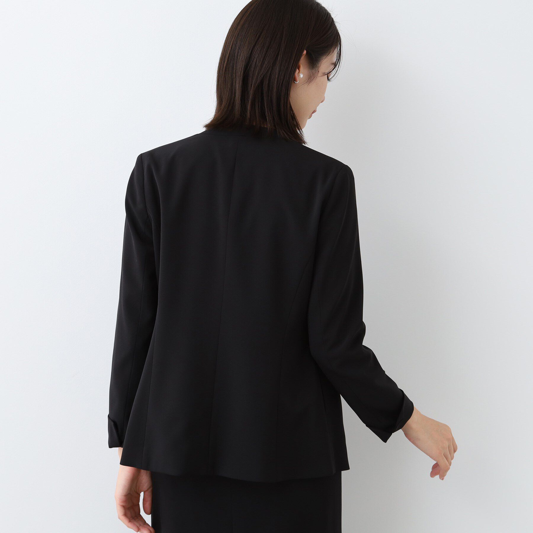 INDIVI「【洗える／UVケア／スーツ】ストレッチノーカラージャケット」|スーツ|