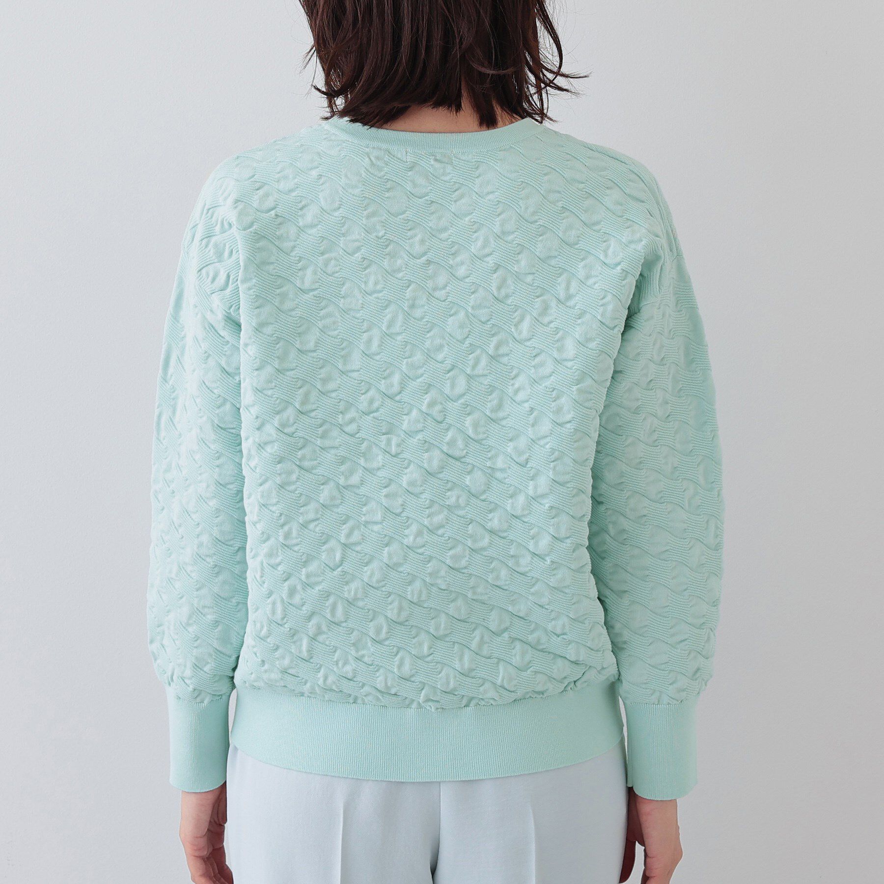 INDIVI「【洗える／コットン混】ふくれジャカードニット」|ニット・セーター|