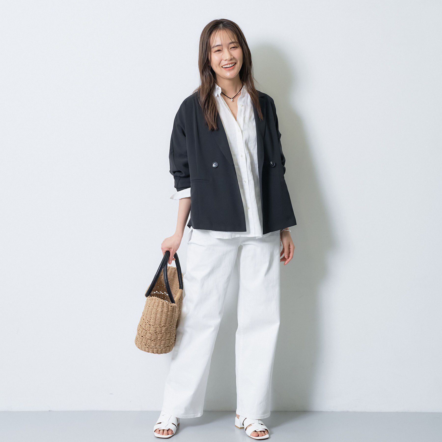 INDIVI「【褒められデニム】ワイドストレート デニムパンツ」|デニム|