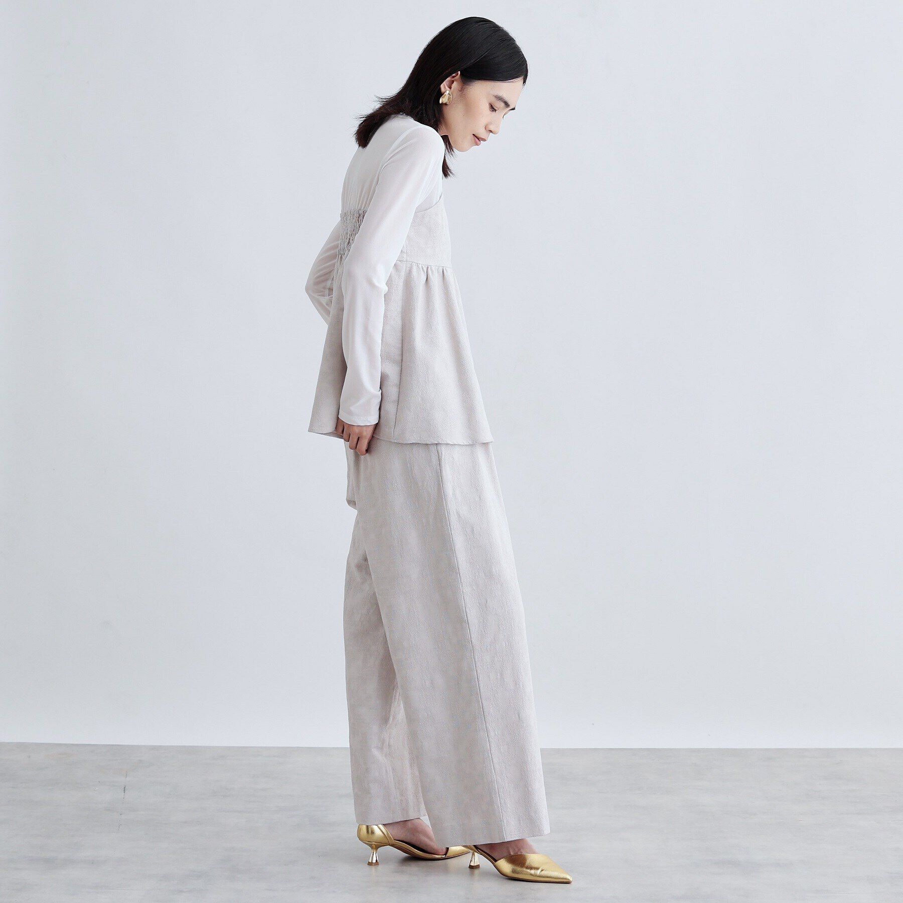 GALLEST「【セレモニー/セットアップ可能】フローラルジャカードトップス」|シャツ・ブラウス|