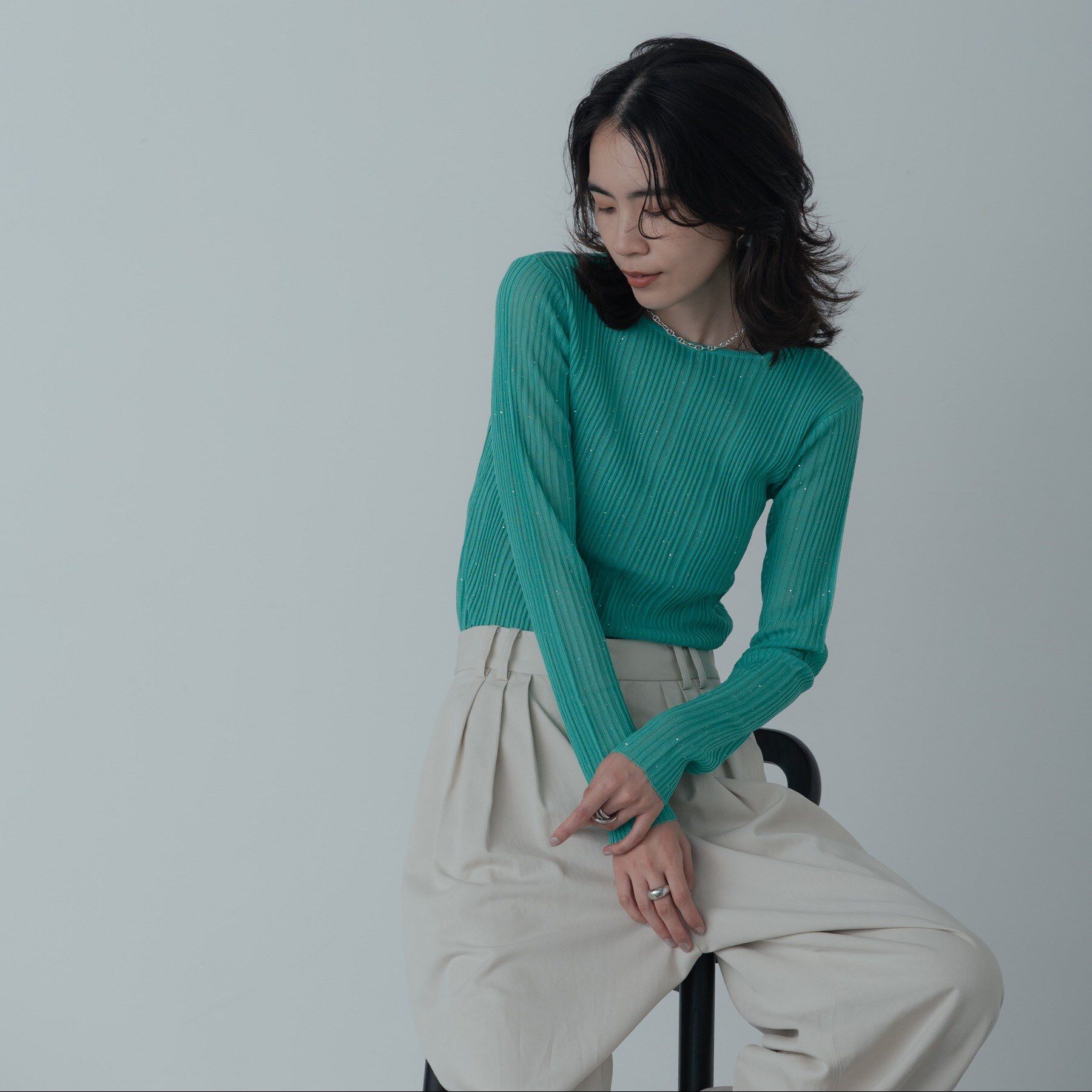 GALLEST「シアースパンコールニット」|ニット・セーター|