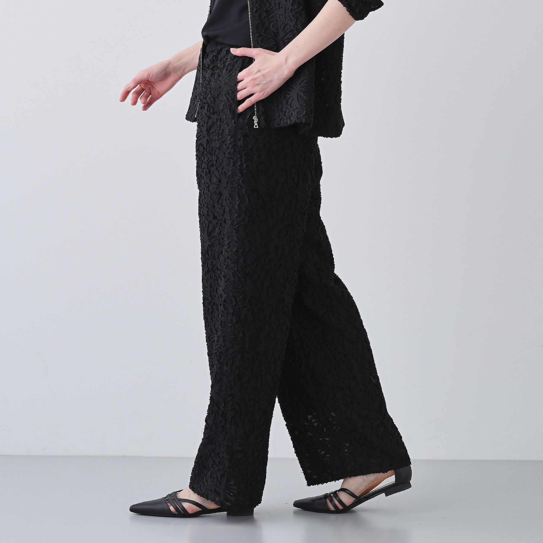 INDIVI「【日本製／SETUP可能】ワイドイージーパンツ」|その他|