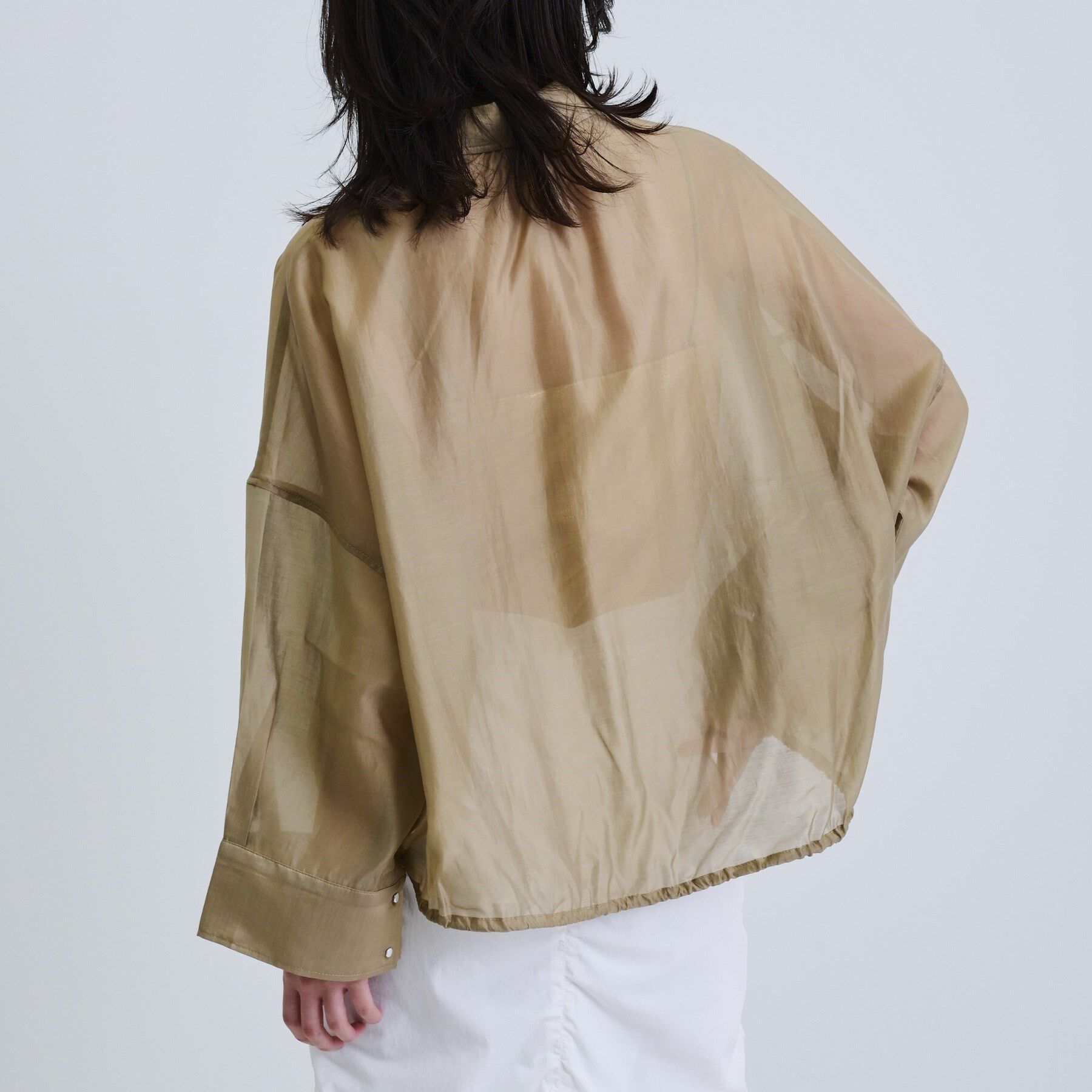 GALLEST「【再入荷】シアーローンステンカラーシャツ/シアーシャツ/シアートップス」|シャツ・ブラウス|