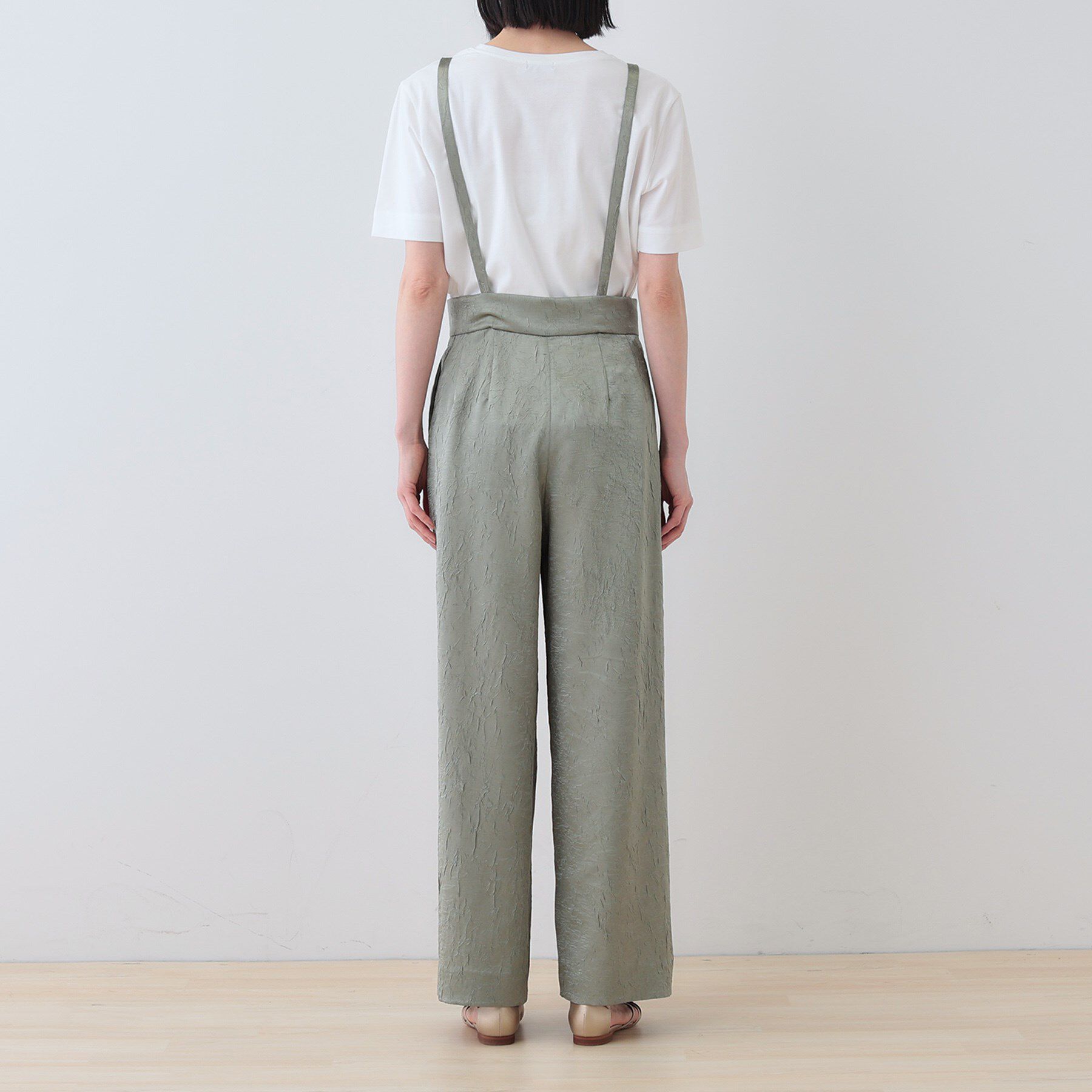 INDIVI「【サスペンダー付き】2WAYクラッシュサテンパンツ」|その他|