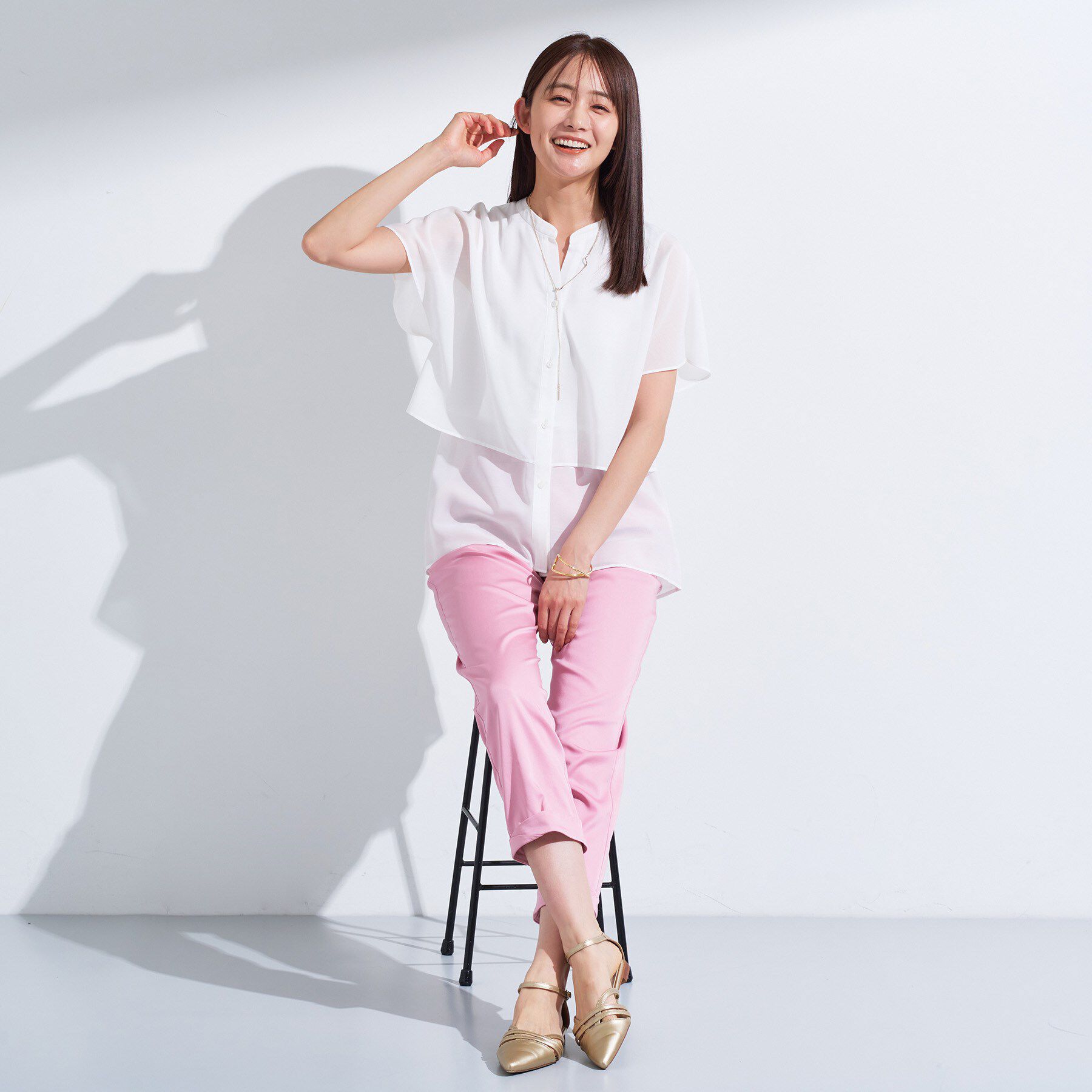 INDIVI「新色登場！【洗える／エアリー】ティアードブラウス」|シャツ・ブラウス|