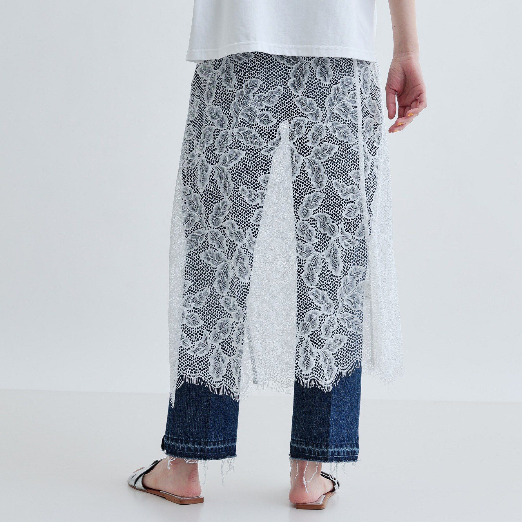 GALLEST「レースチュールオーバースカート」|スカート|