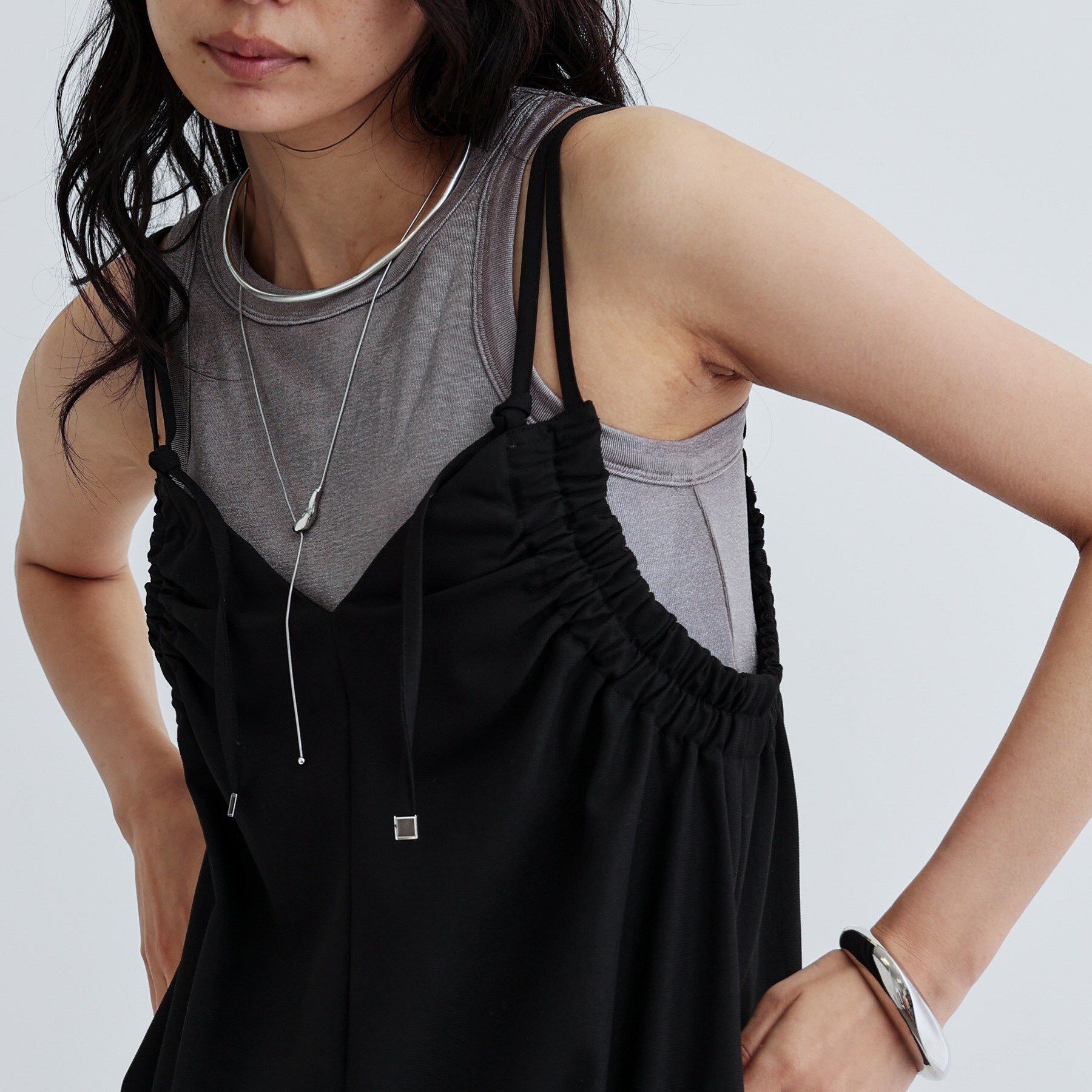 GALLEST「ギャザーストラップワンピース」|ワンピース|