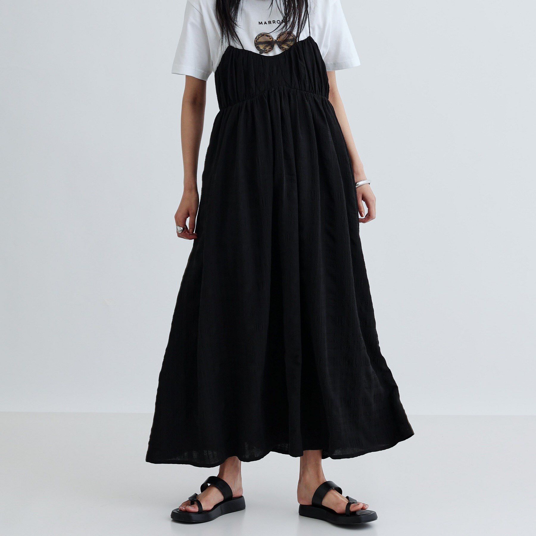 GALLEST「サロペットワンピース」|ワンピース|ブラック(019)