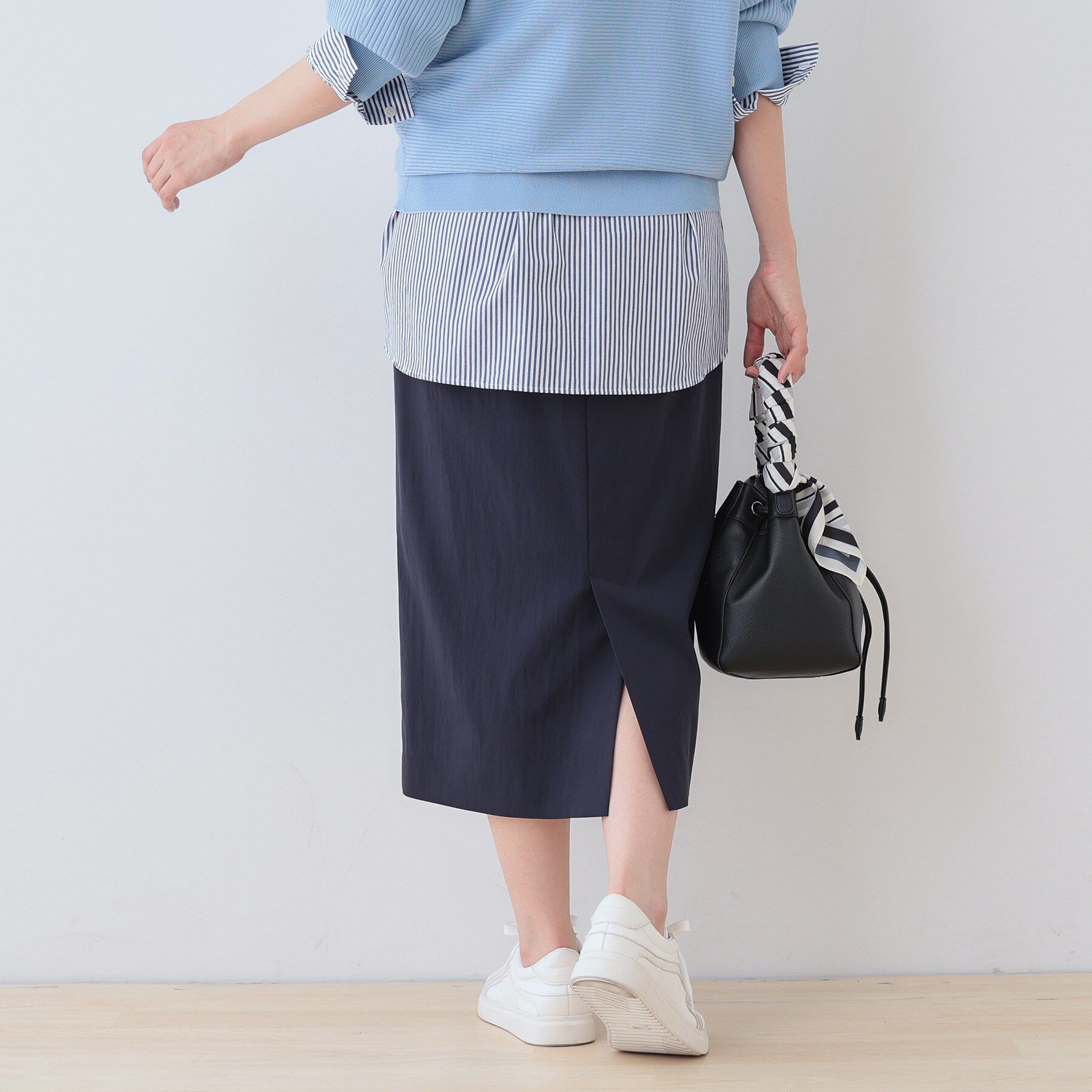 INDIVI「【洗える／SETUP可能／UVケア】ストレートラインスカート」|スカート|