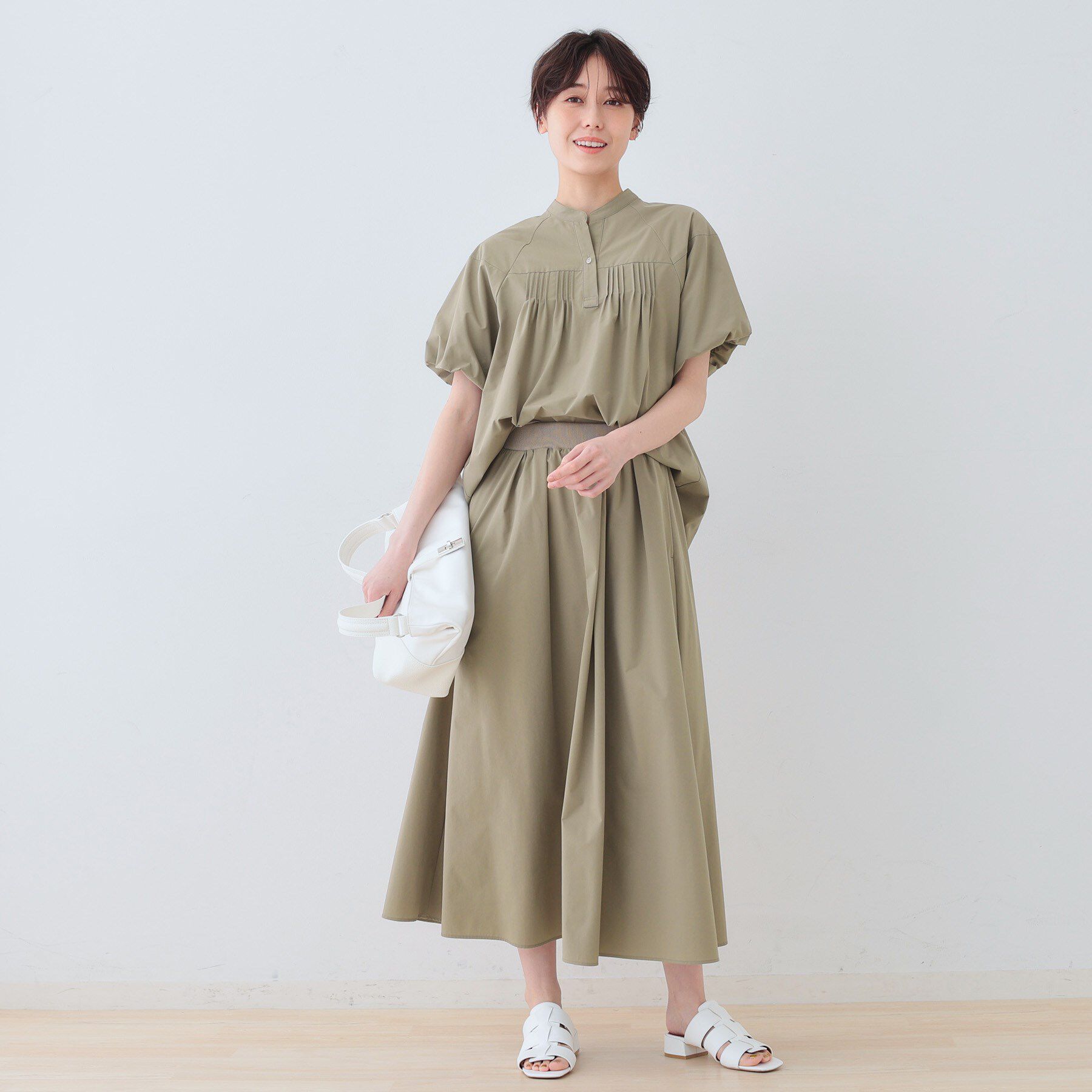 INDIVI「【通気性◎撥水／UVケア／SETUP可能】アクティブスカート」|スカート|