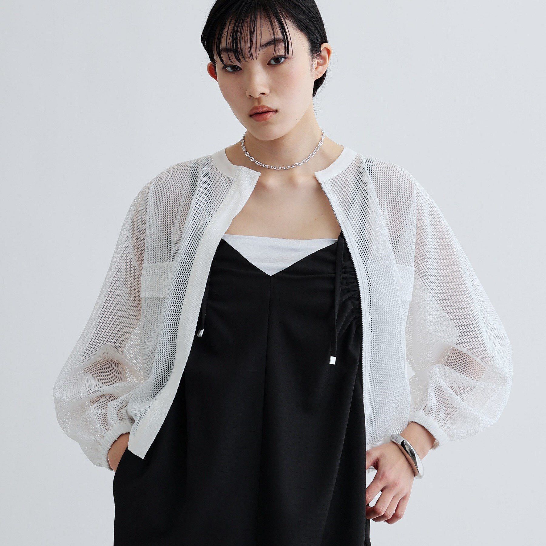 GALLEST「スピンドルメッシュブルゾン」|ブルゾン・スタジャン|