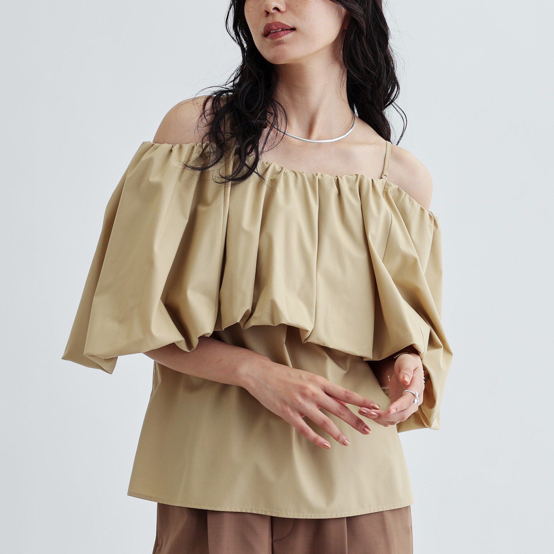 GALLEST「ボリュームオフショルブラウス」|シャツ・ブラウス|