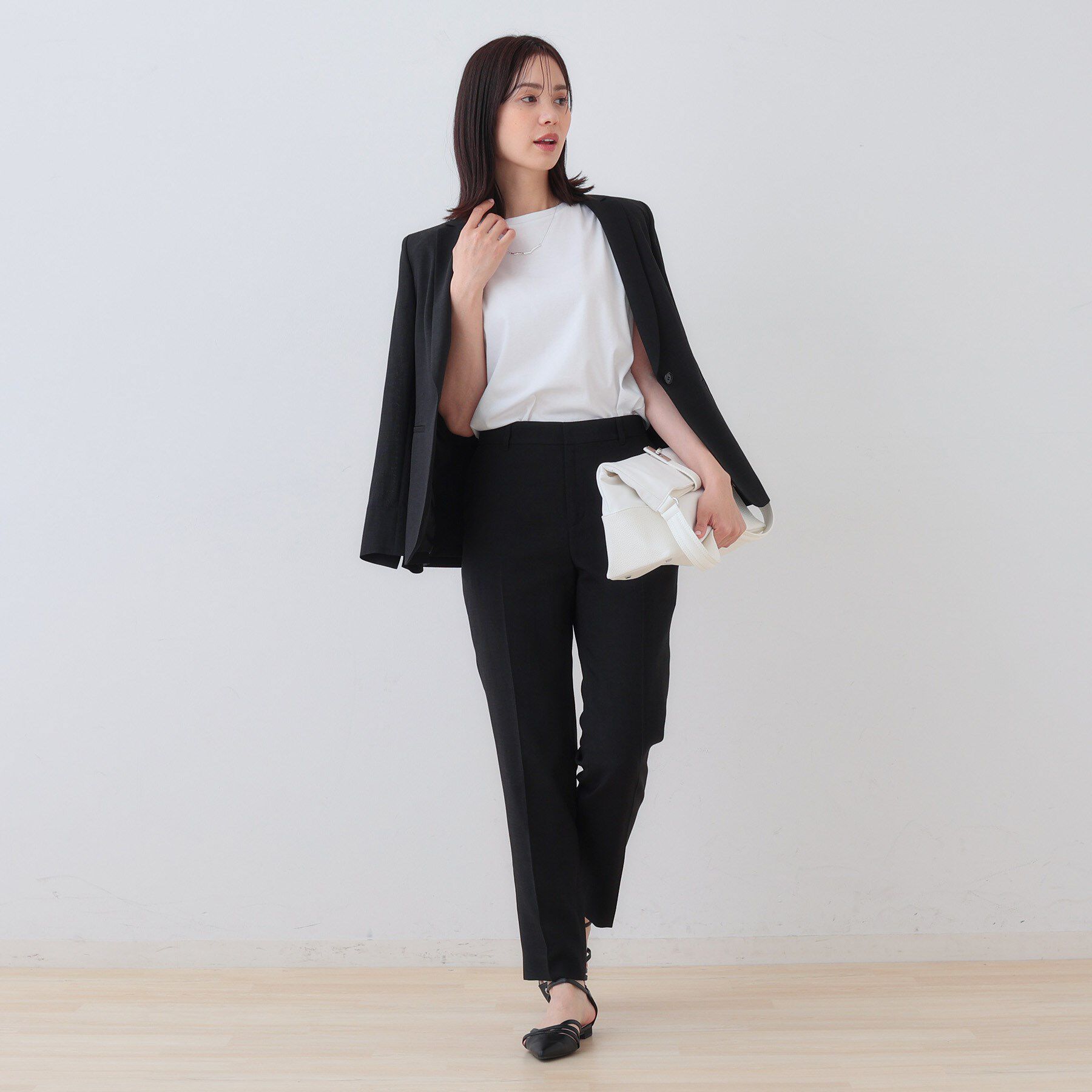 INDIVI「【日本製】リネンライクテーパードパンツ」|その他|