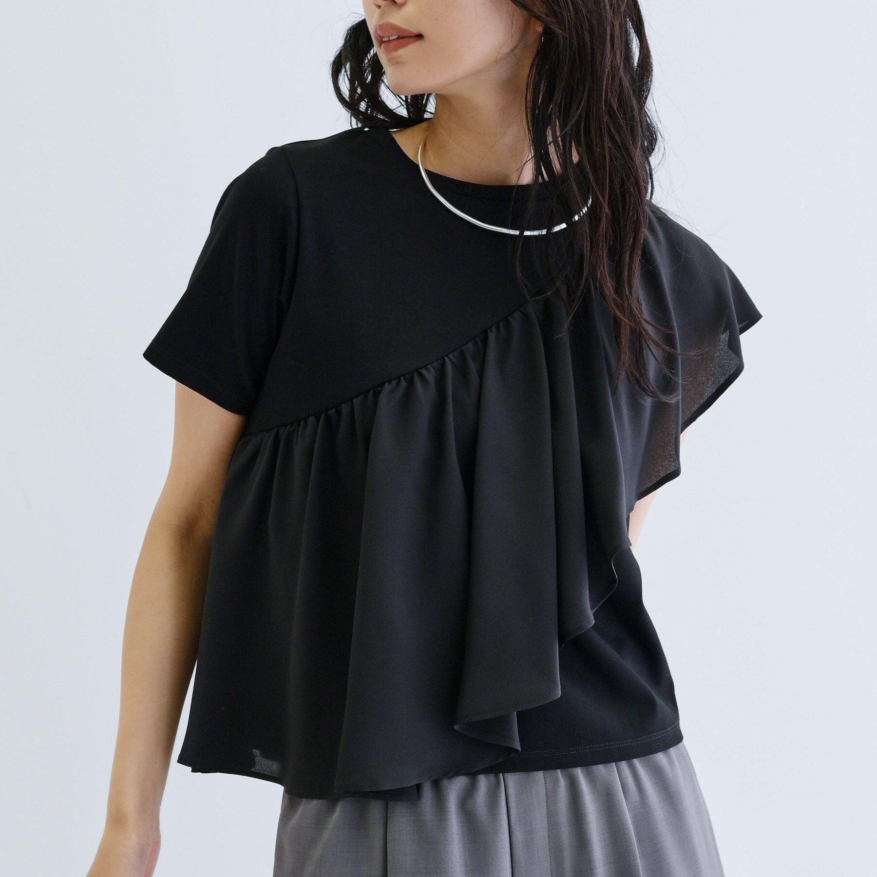 GALLEST「サッシュフリルTシャツ」|Tシャツ・カットソー|