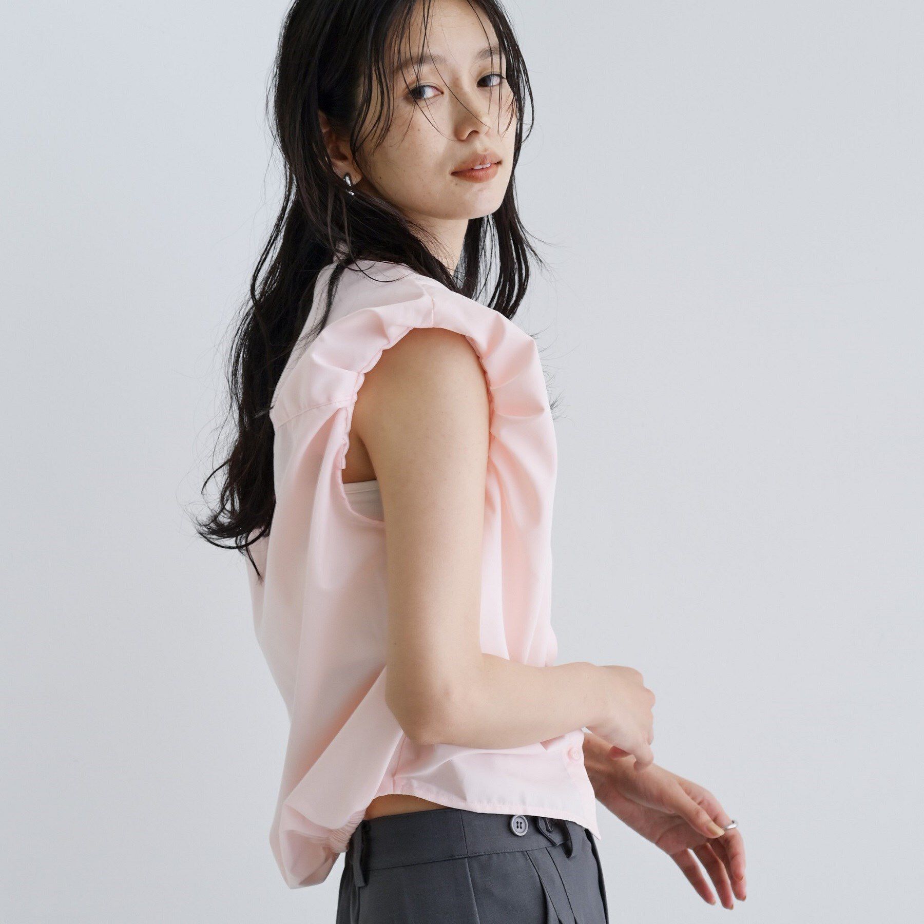 GALLEST「【一部店舗限定】ブロードパフショルブラウス」|シャツ・ブラウス|