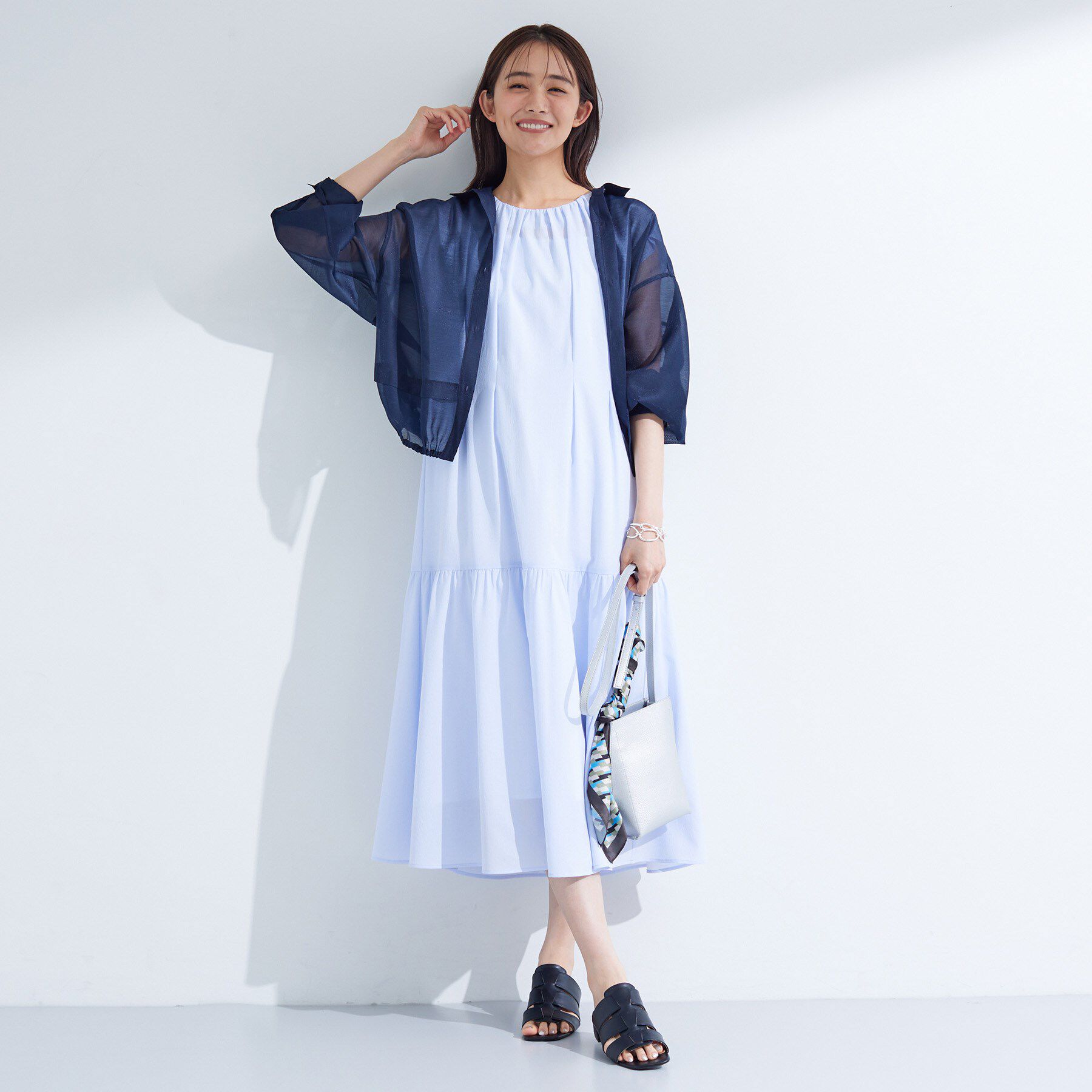 INDIVI「【1枚でコーデ完成！】タックワンピース」|ワンピース|