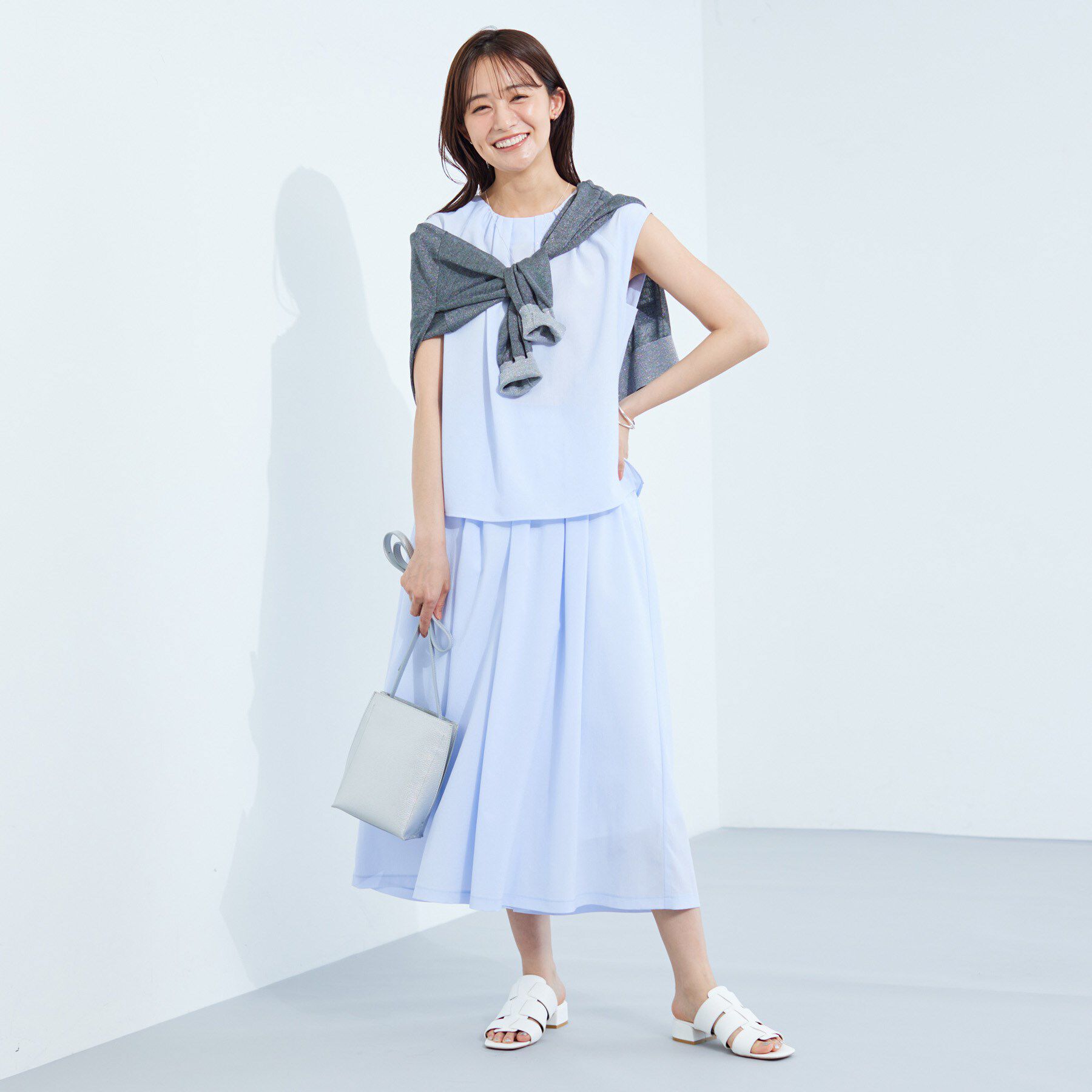 INDIVI「【クールエアー素材／UVケア／セットアップ可能】エアリーフレアパンツ」|その他|