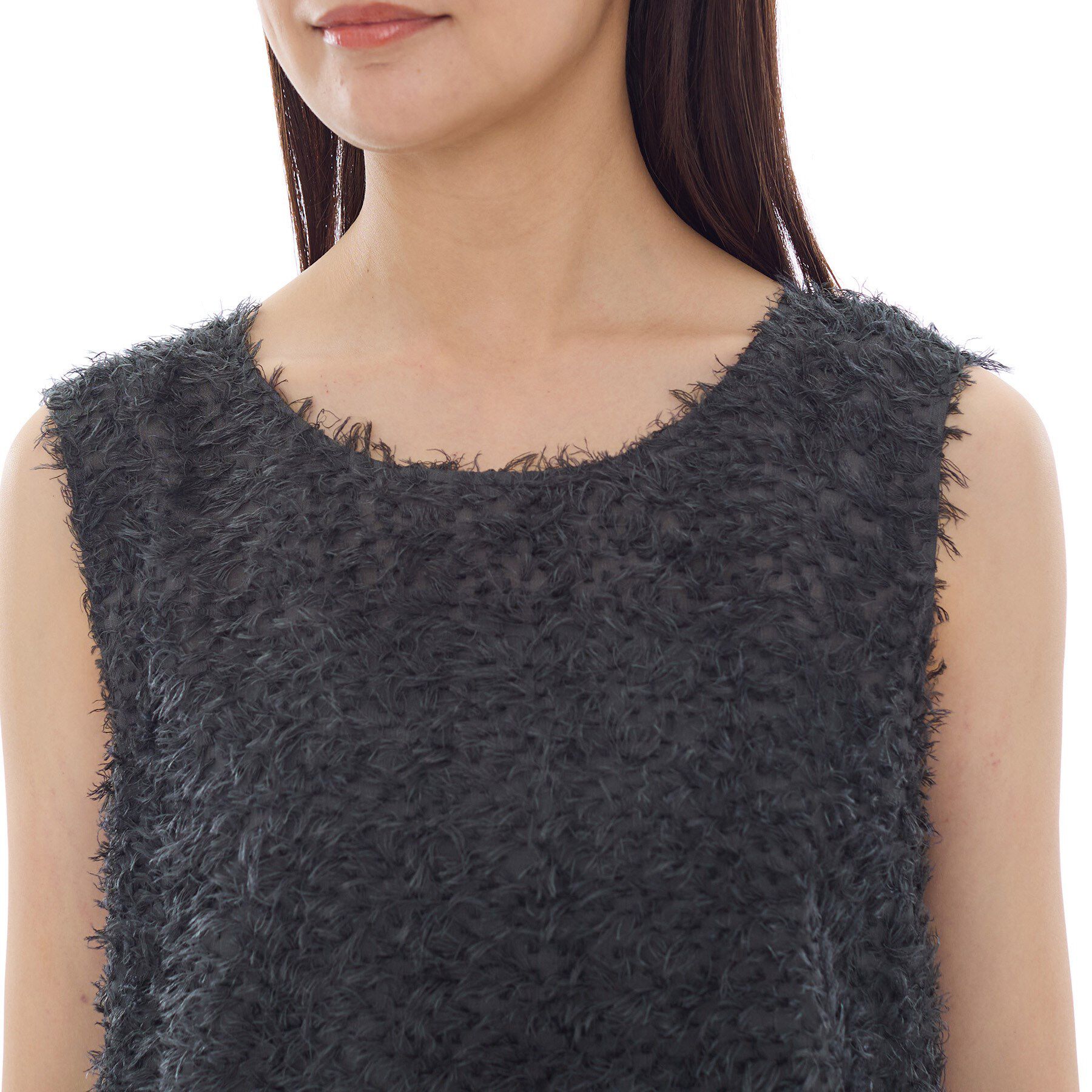 INDIVI「【インナーとしても活躍！】フリンジジャカードチュニック」|シャツ・ブラウス|