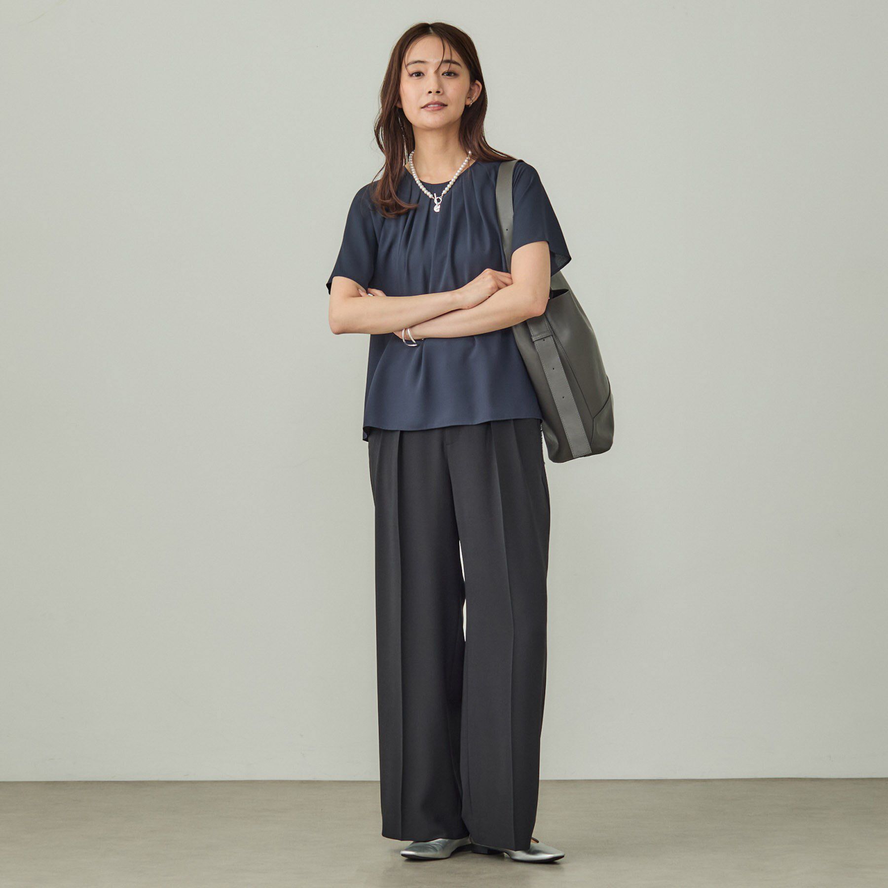 INDIVI「【UVケア】タックブラウス」|シャツ・ブラウス|