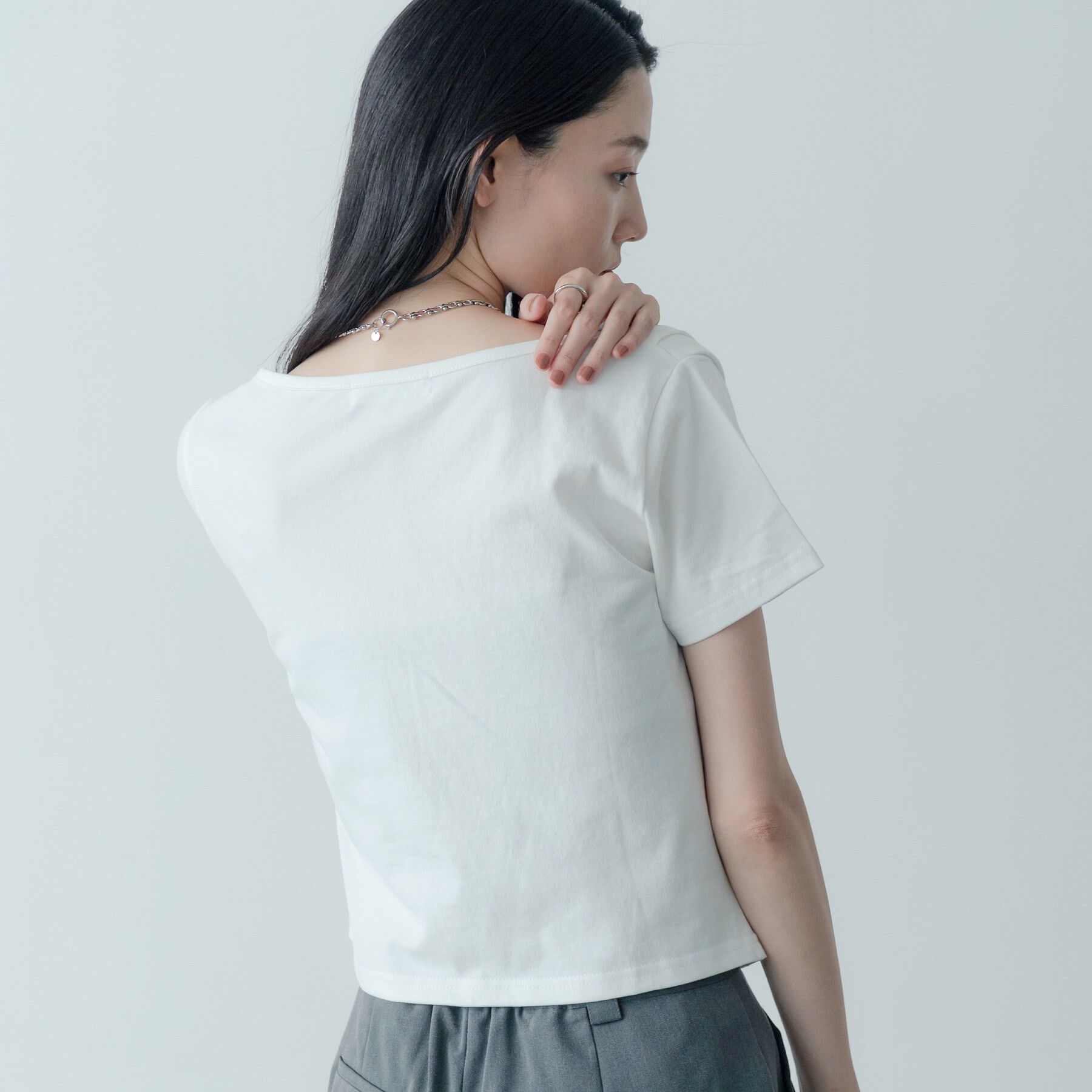 GALLEST「ドレープクロップドカットソー」|Tシャツ・カットソー|