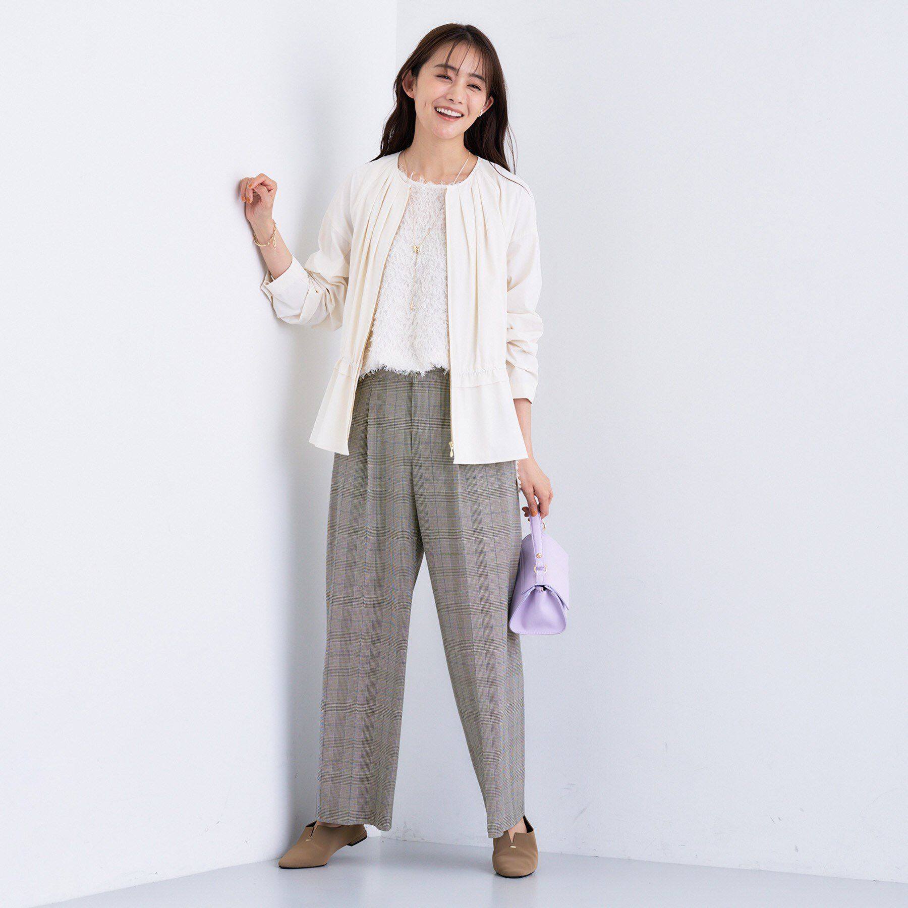 INDIVI「【褒められパンツ】ワンタックワイドパンツ」|その他|