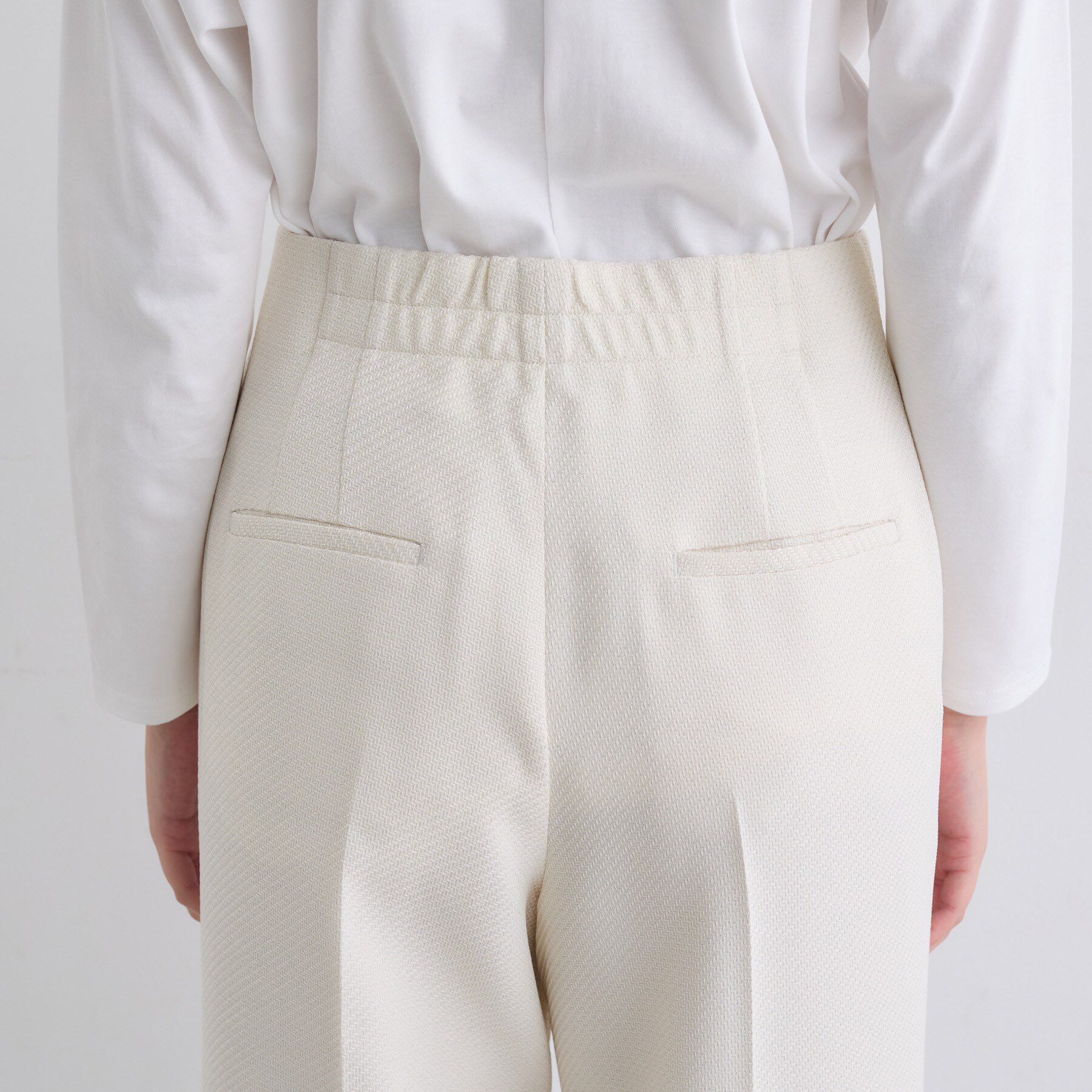 INDIVI「【褒められパンツ/ウール調素材】ラメ混ワイドパンツ」|その他|