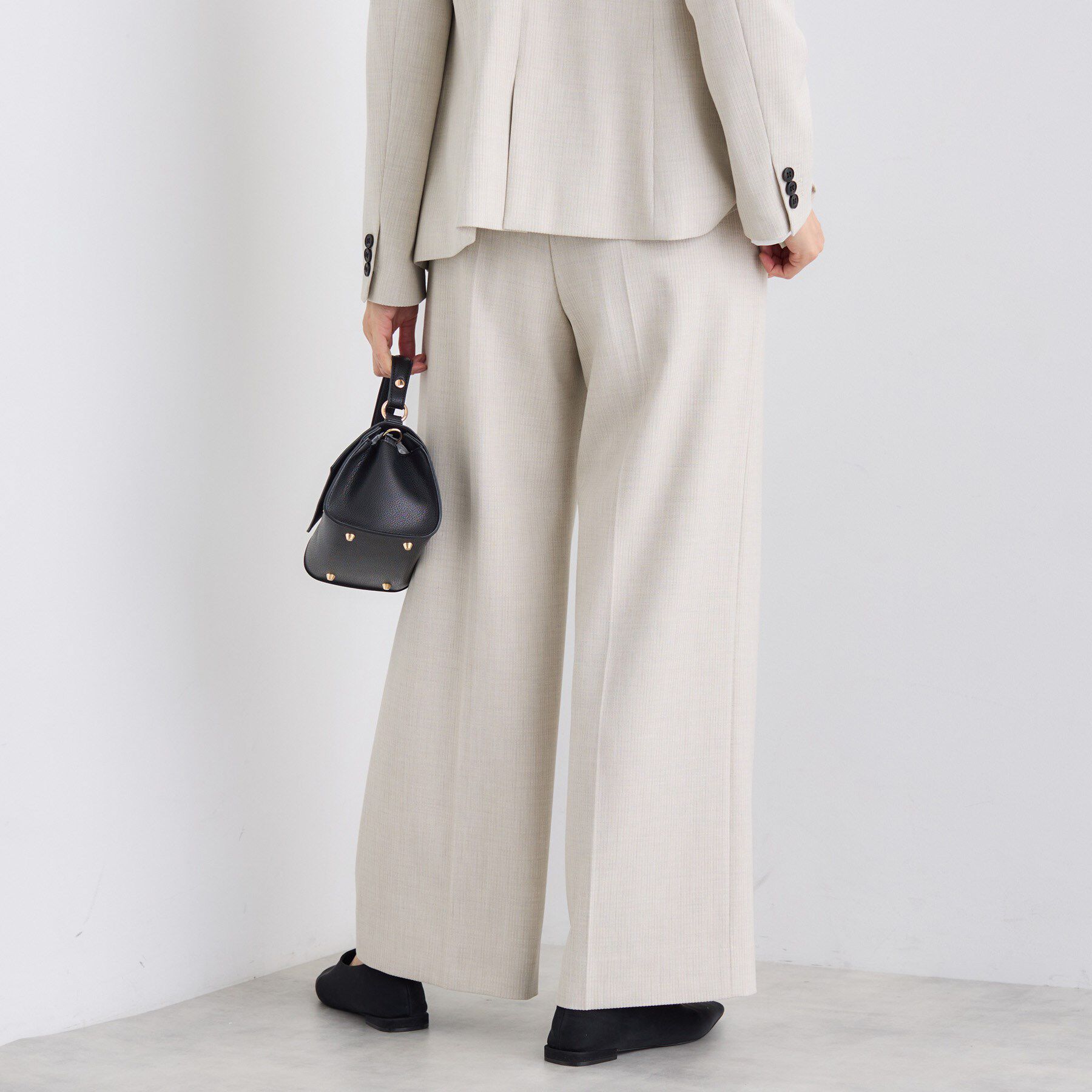 INDIVI「【日本製／通勤スーツ】プレシャスドビー ワイドパンツ」|スーツ|