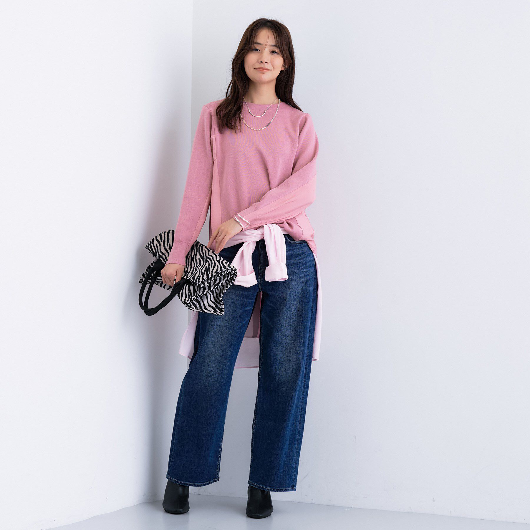 INDIVI「【洗える／選べる8色】トーンアップニット」|ニット・セーター|