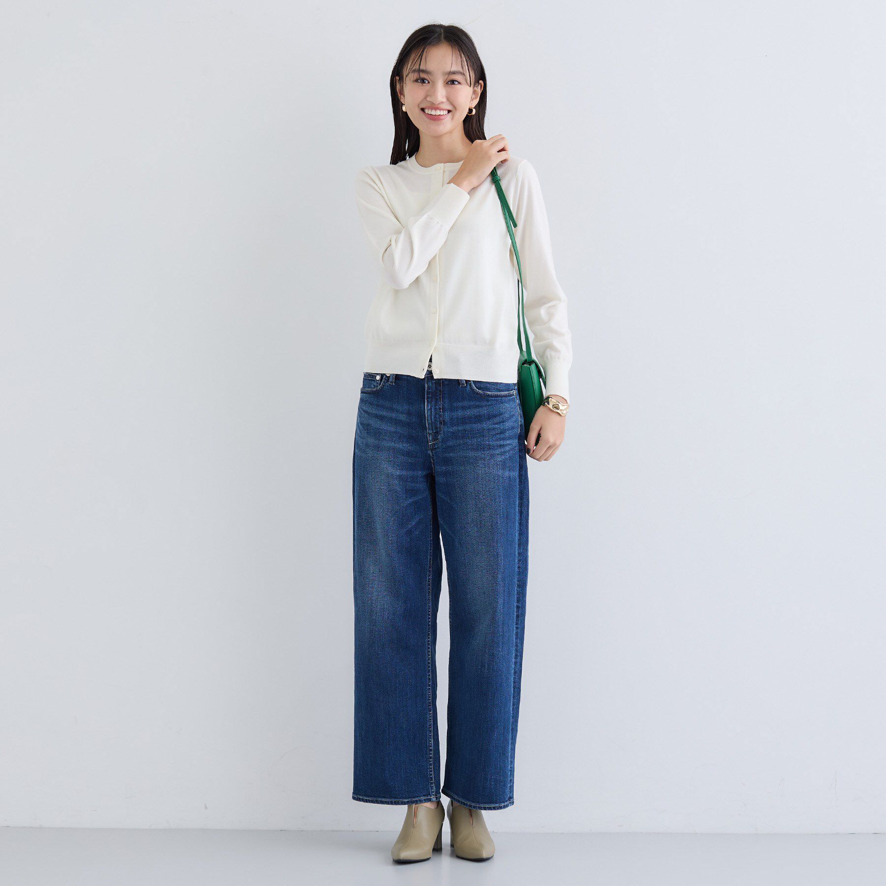 INDIVI「【洗える】ハイゲージニットカーディガン」|カーディガン|