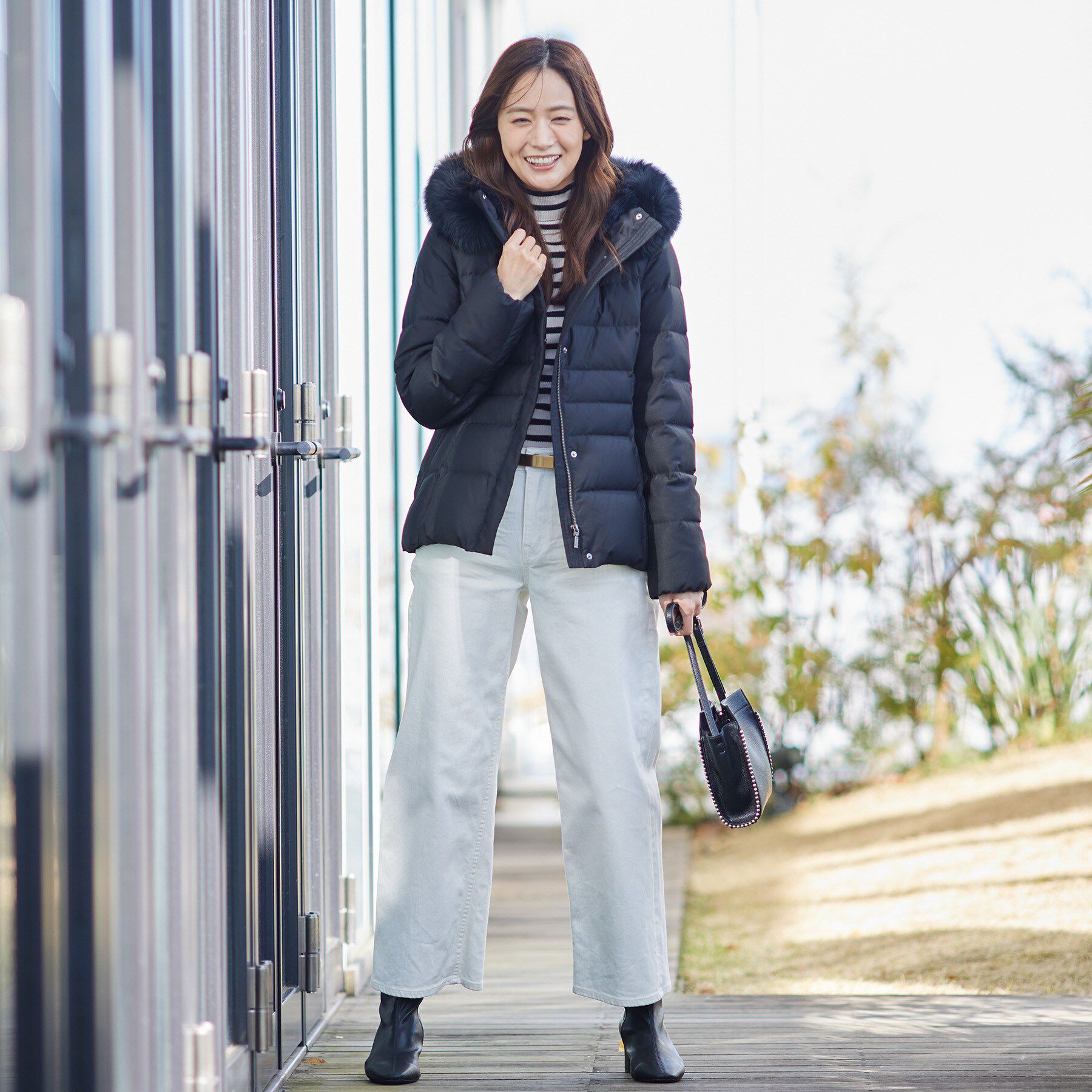 INDIVI「【名品／撥水／抗菌防臭】ショート丈リサイクルダウンコート」|ダウン|