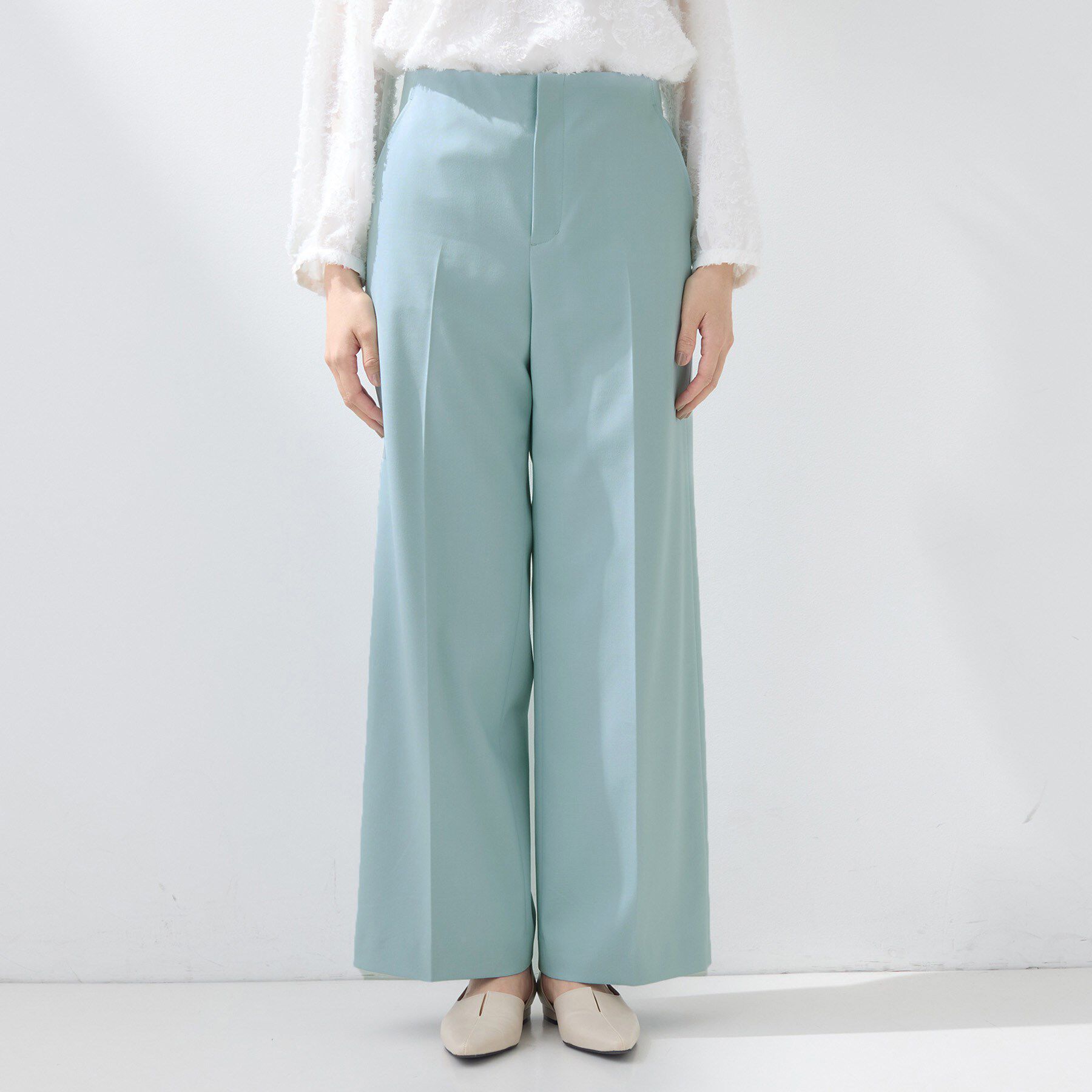 INDIVI「【新作褒められパンツ】快温ワイドパンツ」|その他|