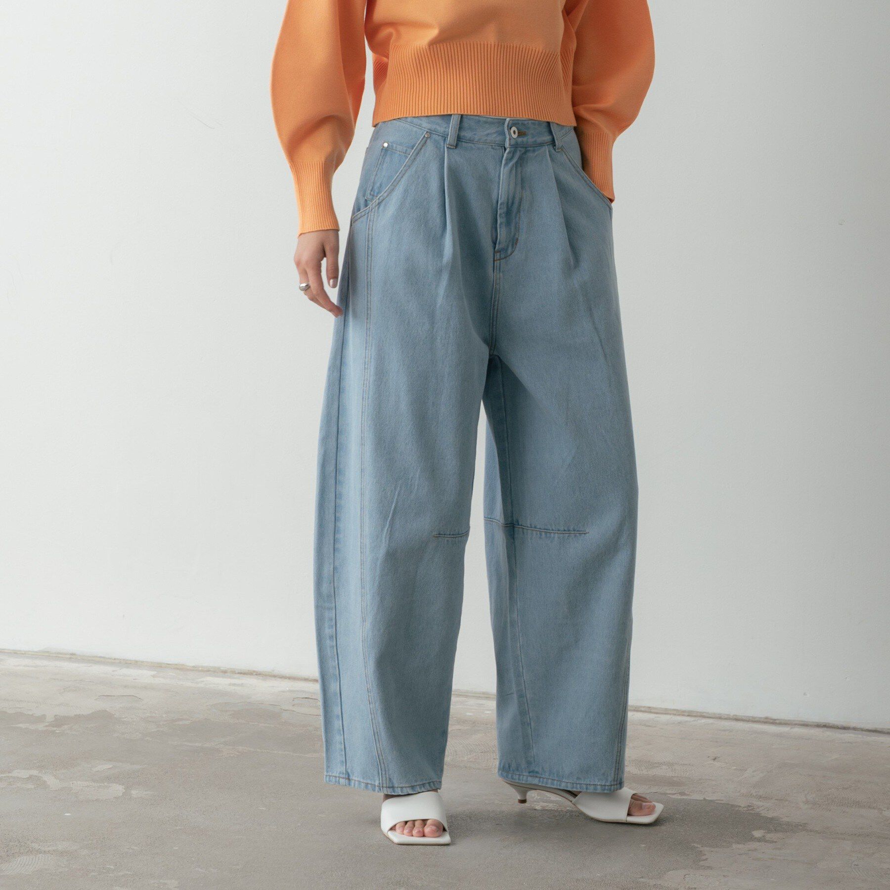 GALLEST「バレルデニムパンツ」|デニム|ブルー(092)