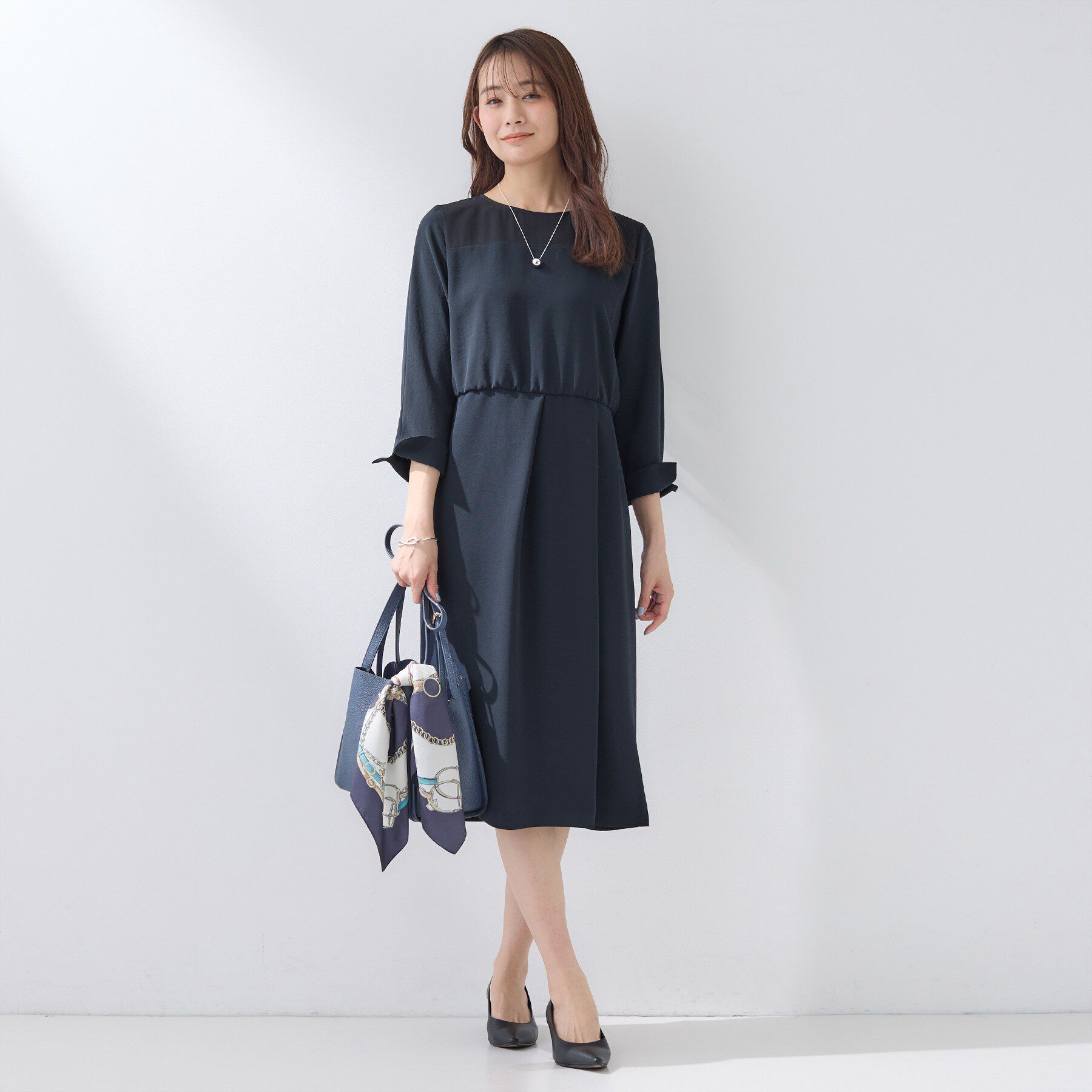 INDIVI「【洗える／SETUP可】着る日傘ヨーク切り替えワンピース」|ワンピース|