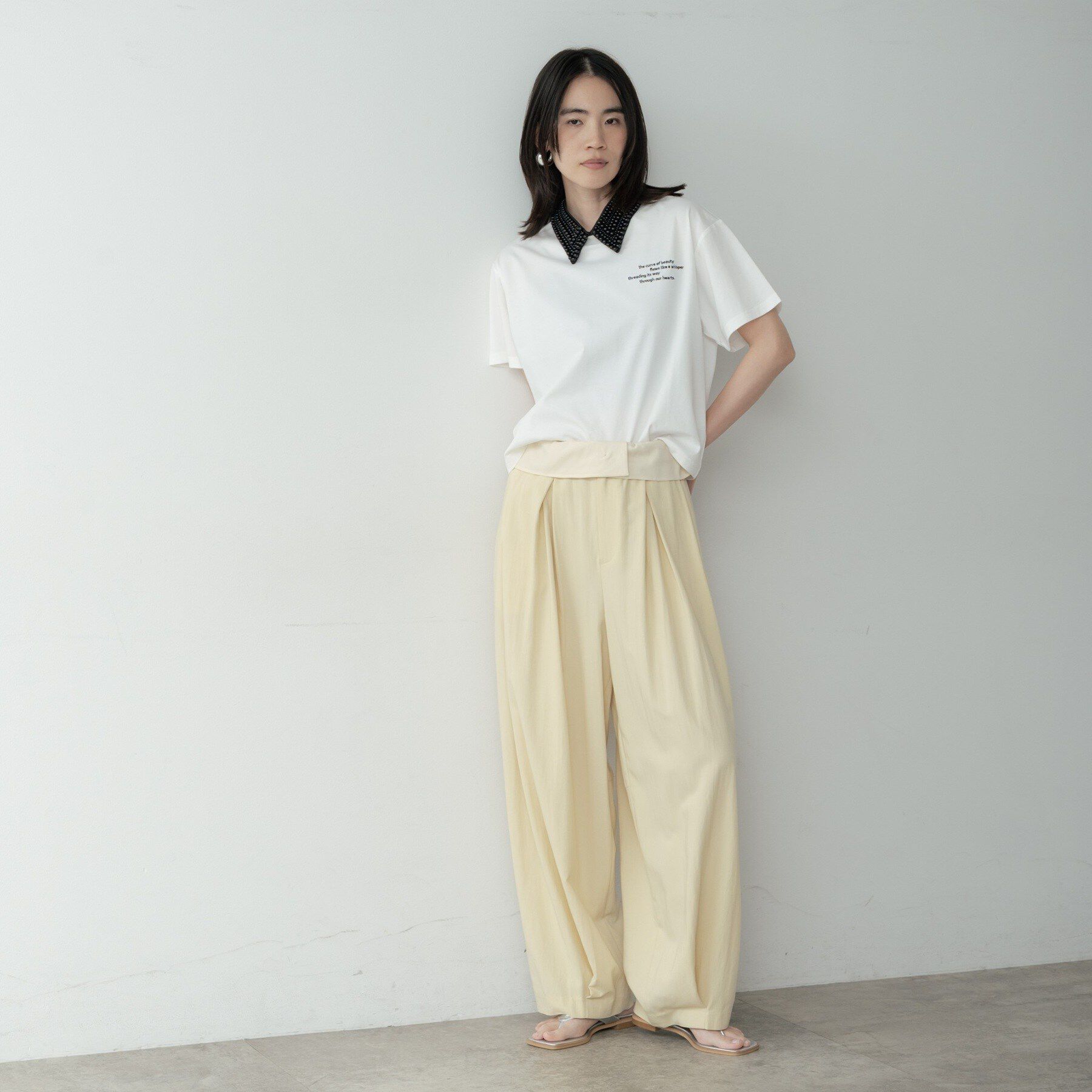 GALLEST「クルーネック刺繍Tシャツ」|Tシャツ・カットソー|