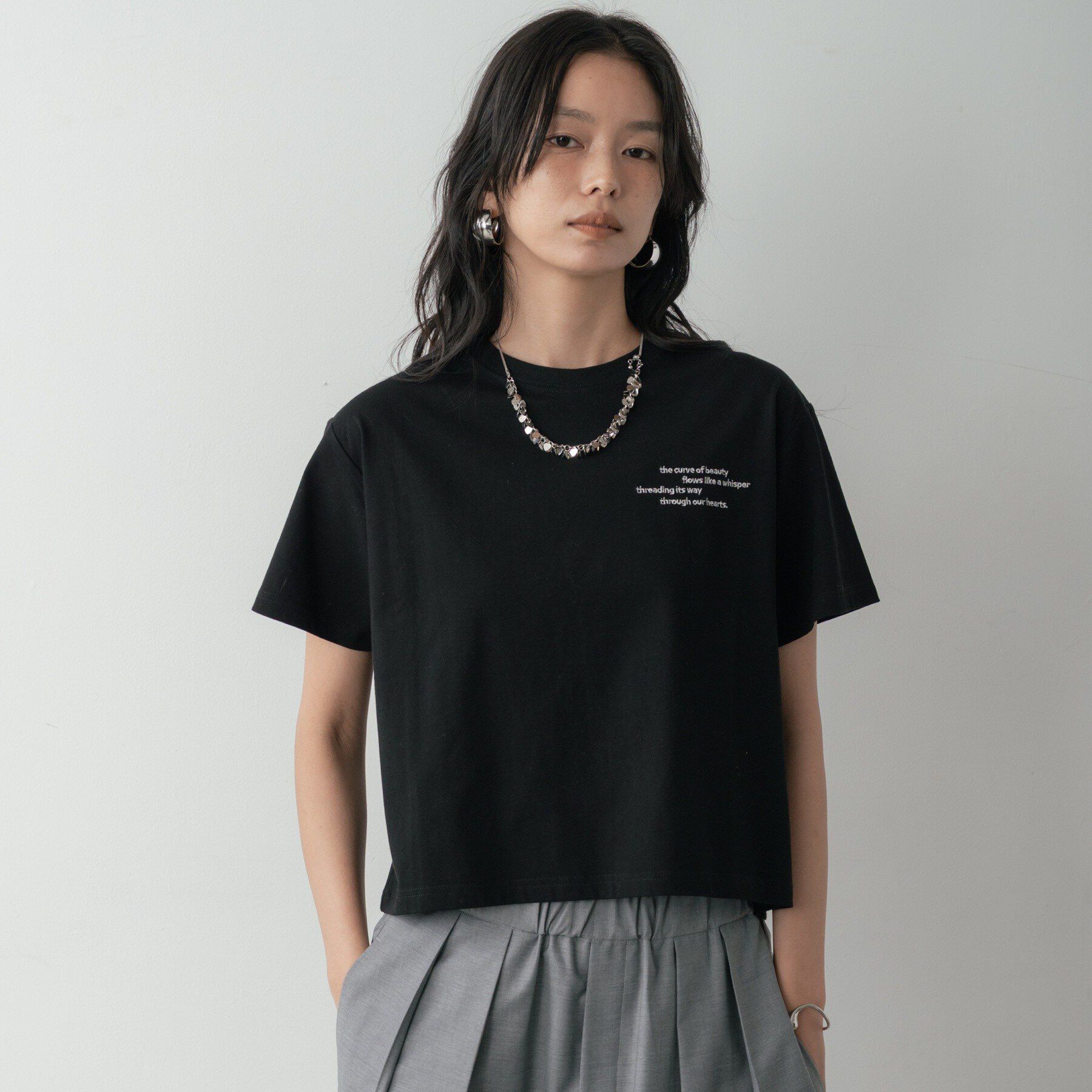 GALLEST「クルーネック刺繍Tシャツ」|Tシャツ・カットソー|