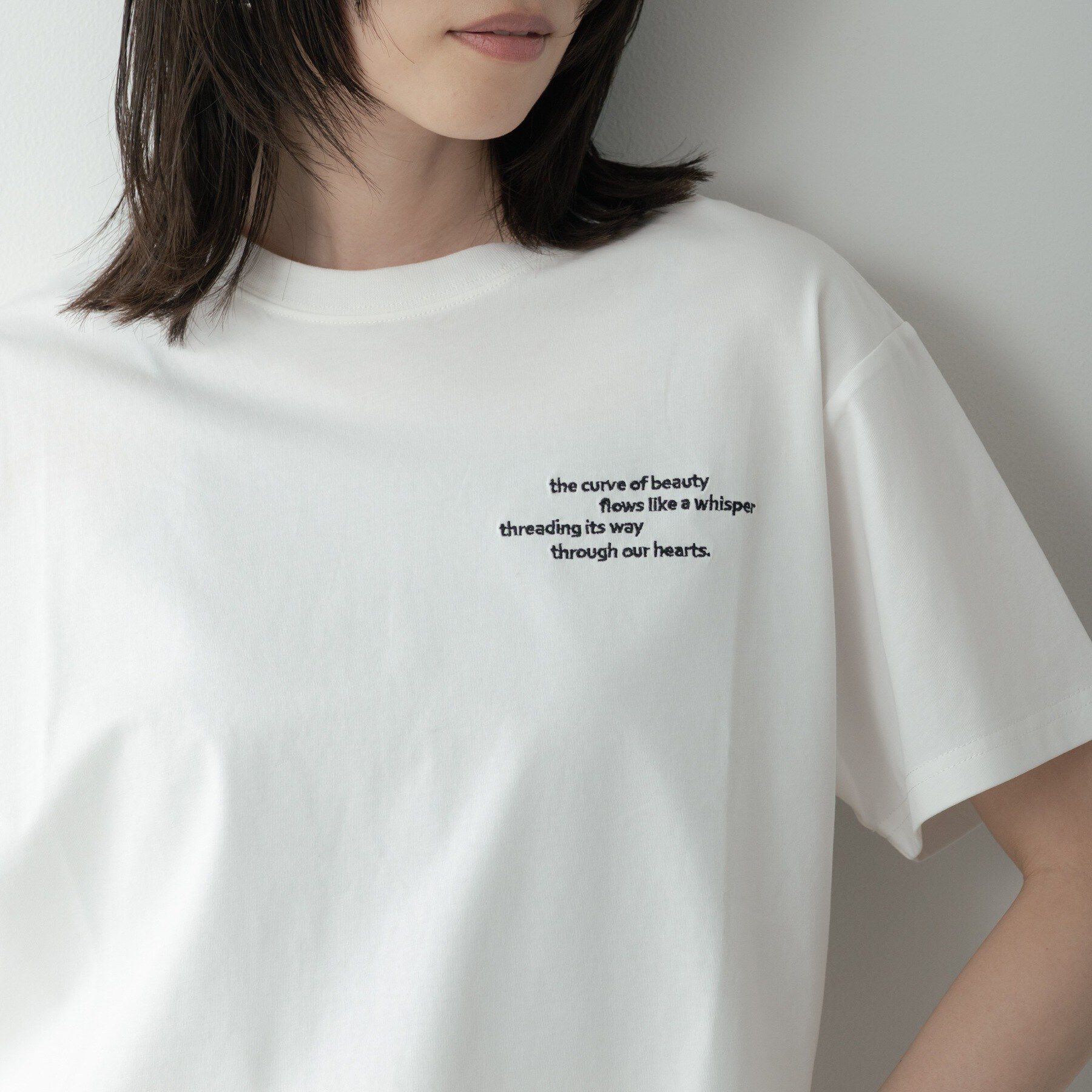 GALLEST「クルーネック刺繍Tシャツ」|Tシャツ・カットソー|